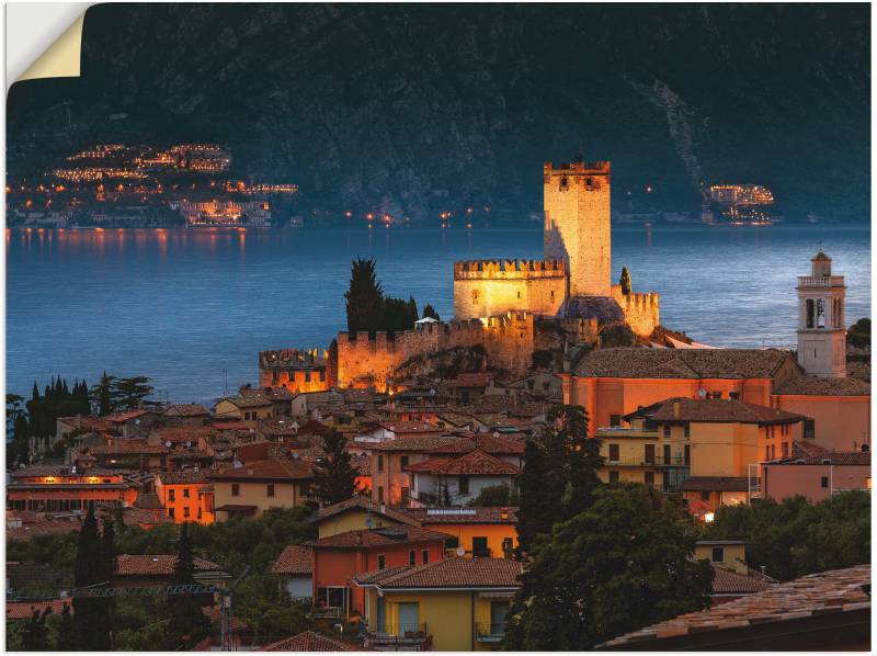 Artland Leinwandbild »Über den Dächern von Malcesine«, Europa, (1 St.), auf Keilrahmen gespannt von Artland