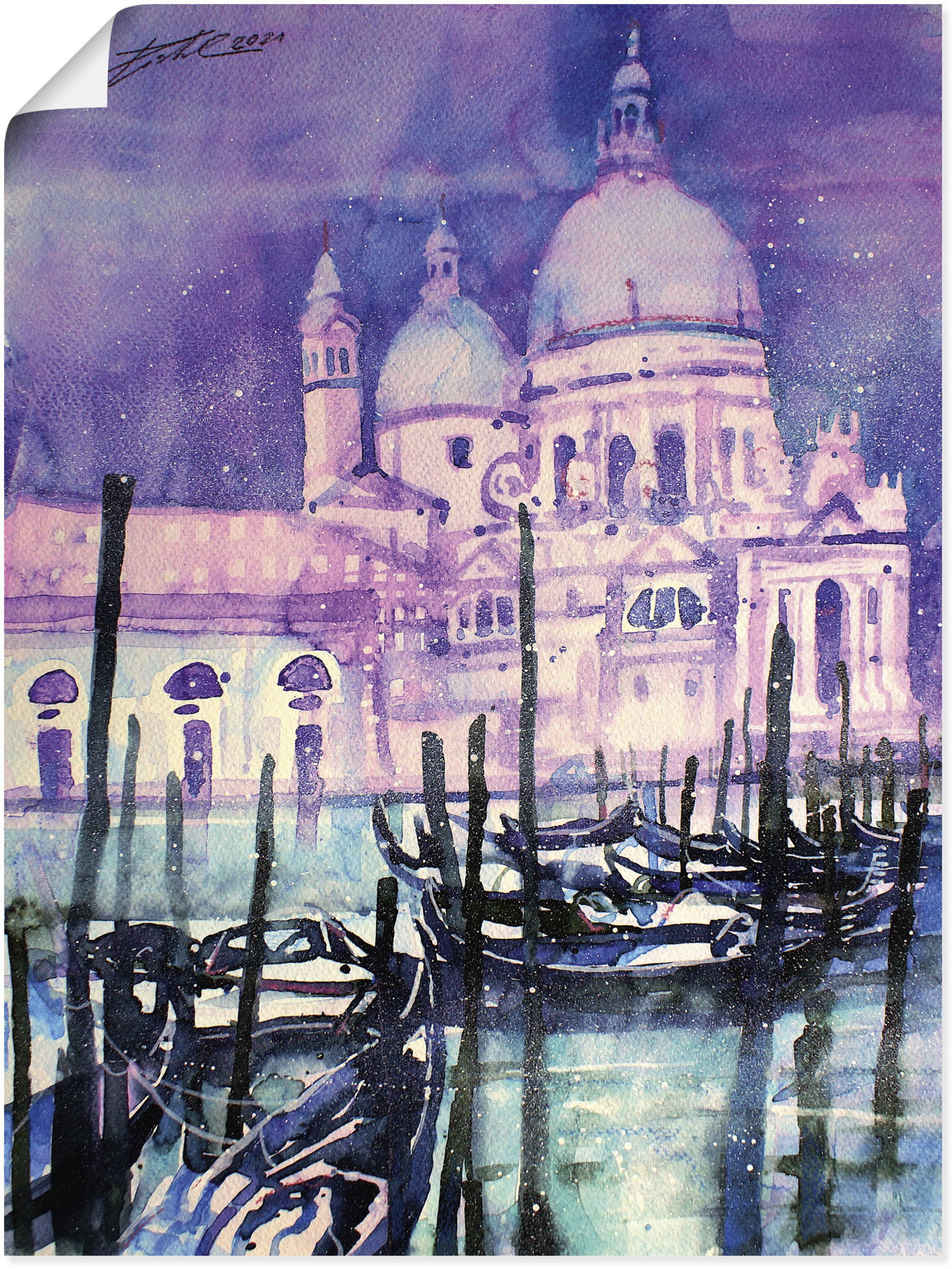 Artland Leinwandbild »Venedig, Santa Maria della Salute«, Venedig, (1 St.), auf Keilrahmen gespannt von Artland