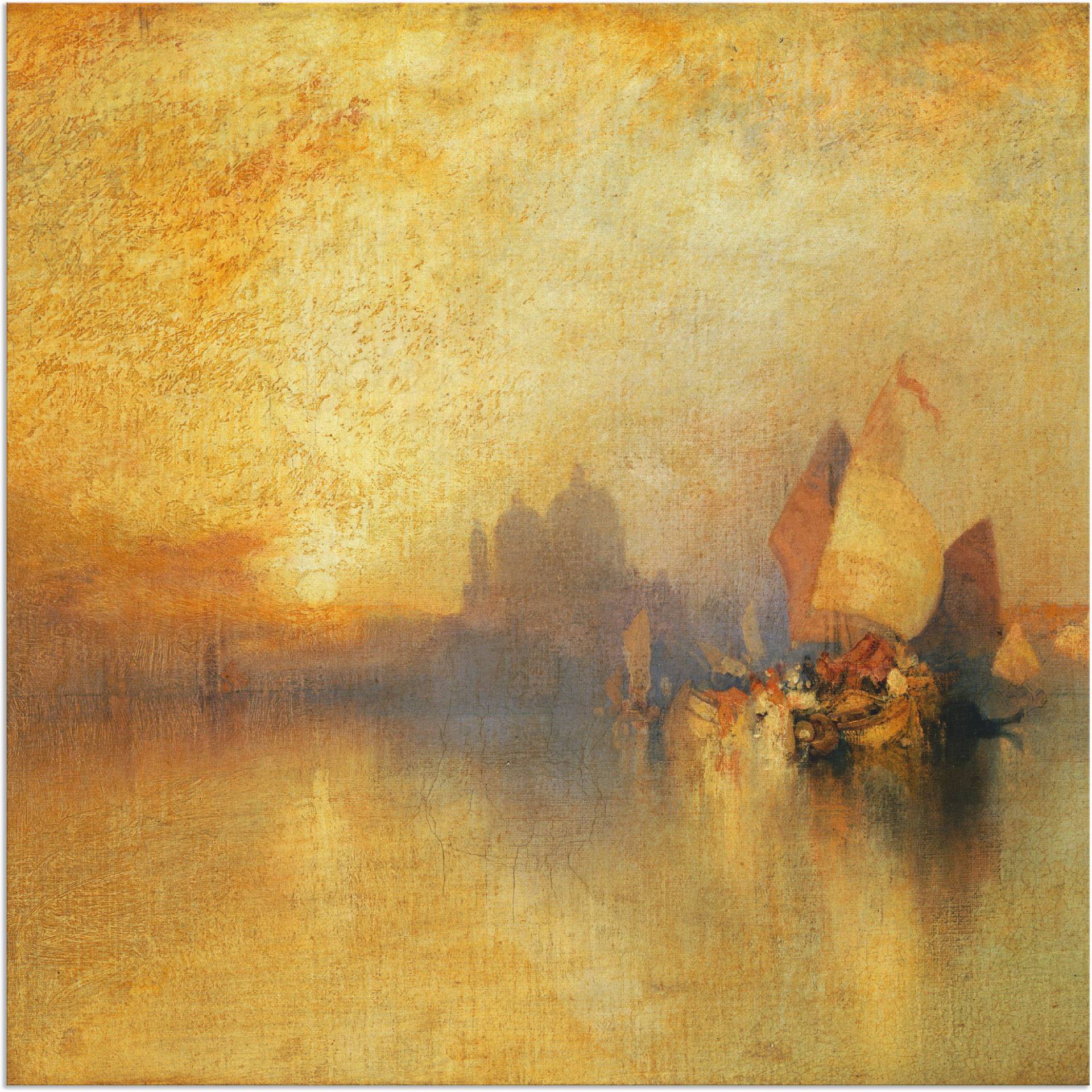 Artland Leinwandbild »Venedig bei Sonnenuntergang.«, Sonnenaufgang & -untergang, (1 St.), auf Keilrahmen gespannt von Artland