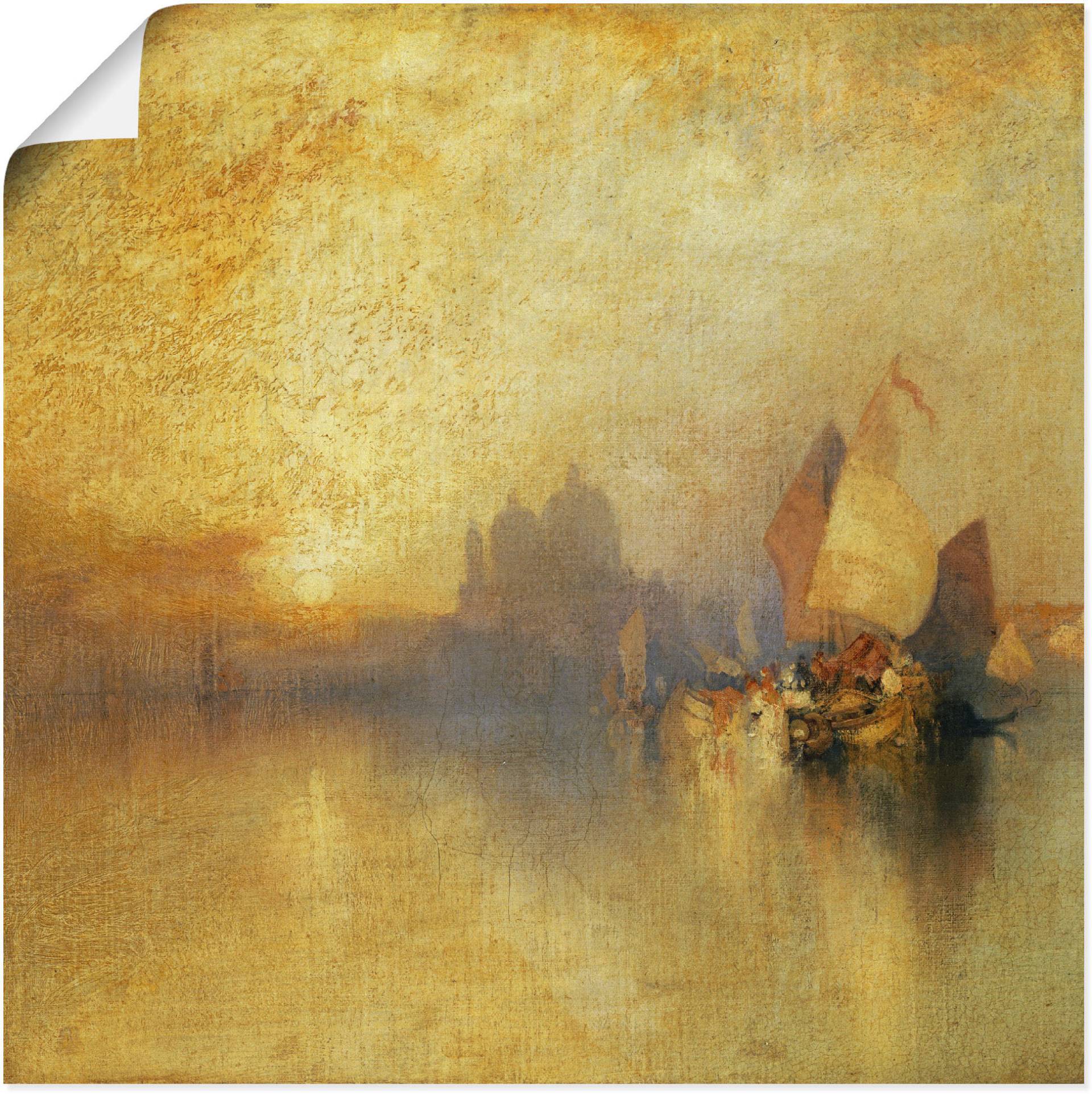 Artland Leinwandbild »Venedig bei Sonnenuntergang.«, Sonnenaufgang & -untergang, (1 St.), auf Keilrahmen gespannt von Artland