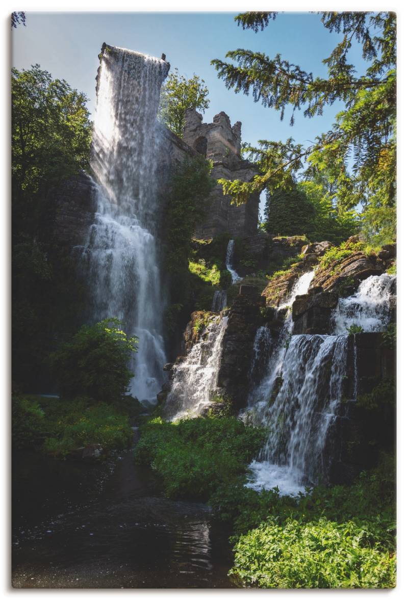 Artland Leinwandbild »Wasserfall bei Wasserspielen in Kassel«, Gewässer, (1 St.), auf Keilrahmen gespannt von Artland