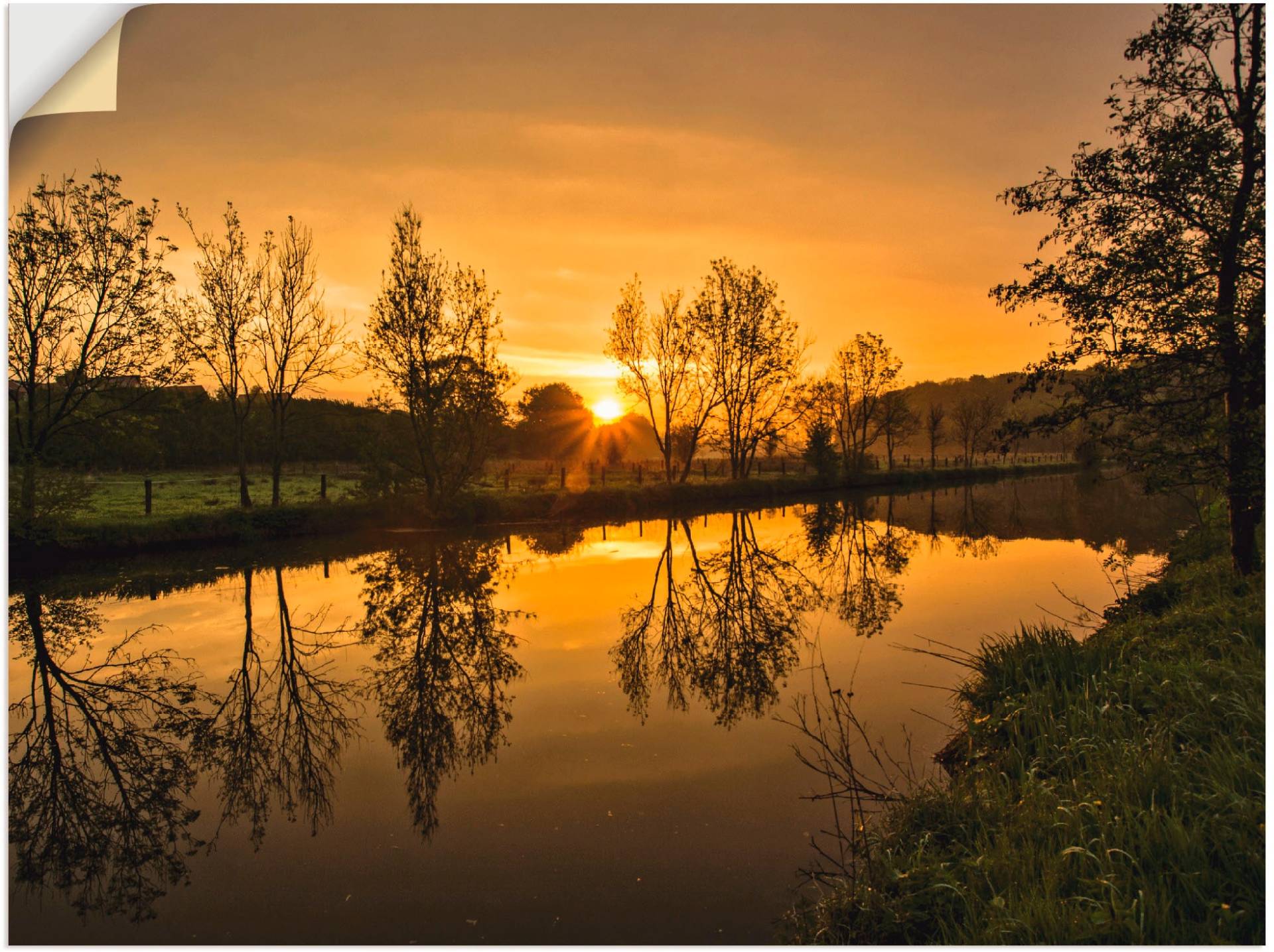 Artland Leinwandbild »goldener Morgen«, Sonnenaufgang & -untergang, (1 St.), auf Keilrahmen gespannt von Artland