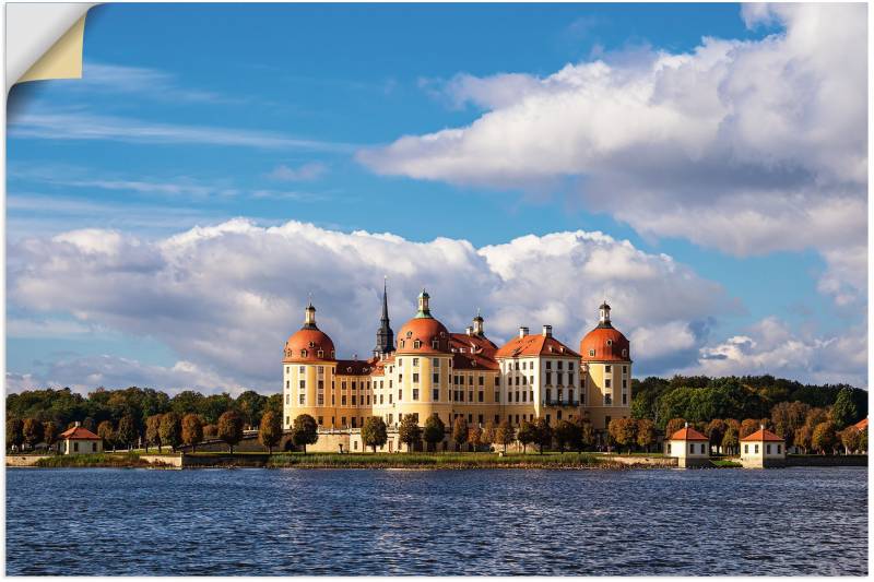 Artland Poster »Blick auf Schloss Moritzburg in Sachsen«, Gebäude, (1 St.), als Alubild, Leinwandbild, Wandaufkleber oder Poster in versch. Grössen von Artland