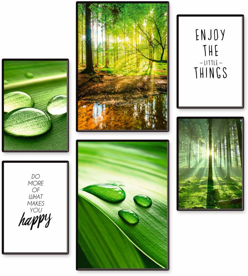 Artland Poster »Geniesse die Natur«, Baumbilder, (Set, 6 St.), 6er Set, 2xDIN A3 / 4xDIN A4, ohne Rahmen von Artland