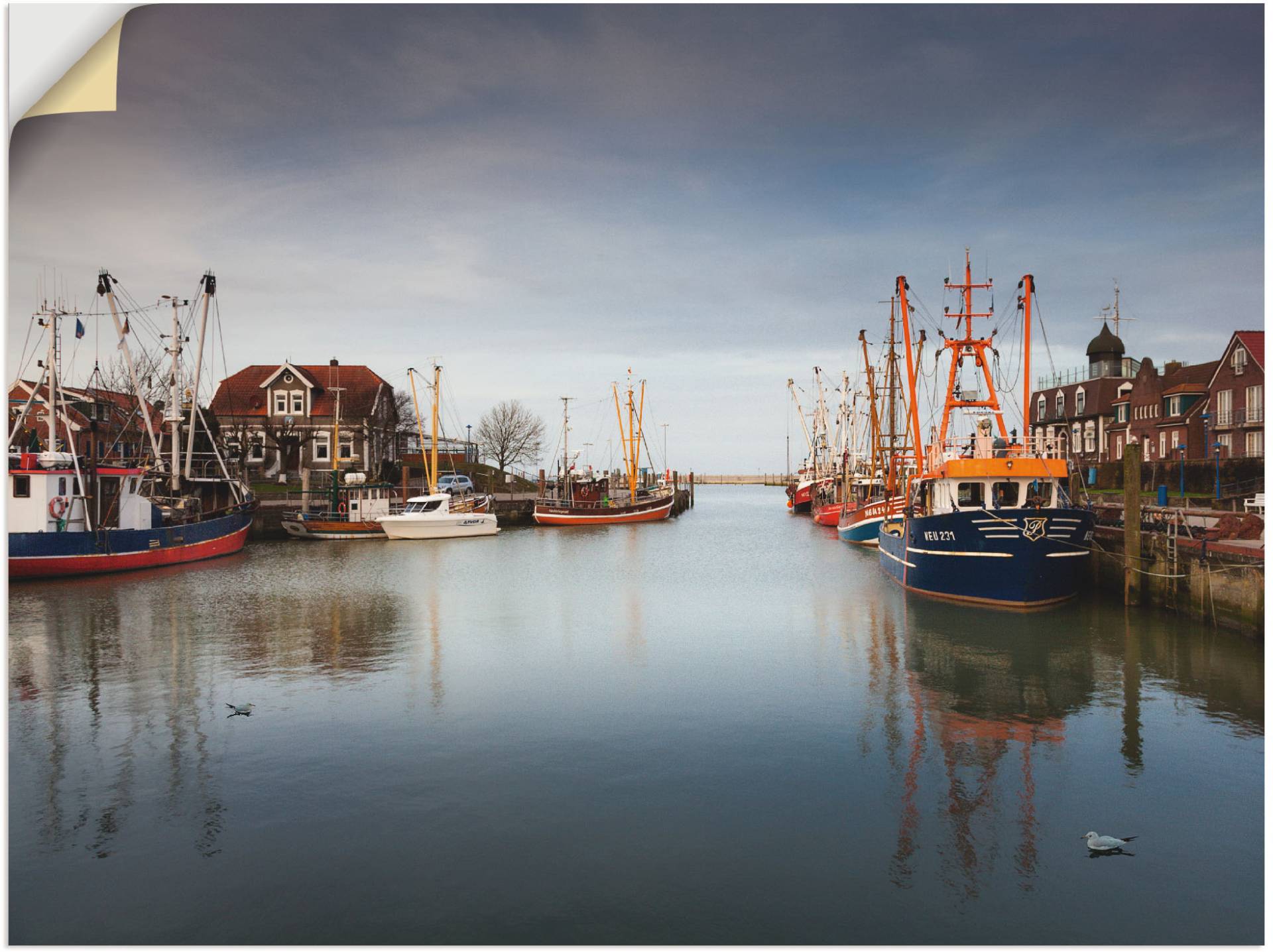 Artland Poster »Im Hafen der Stille...«, Boote & Schiffe, (1 St.), als Leinwandbild, Wandaufkleber oder Poster in versch. Grössen von Artland