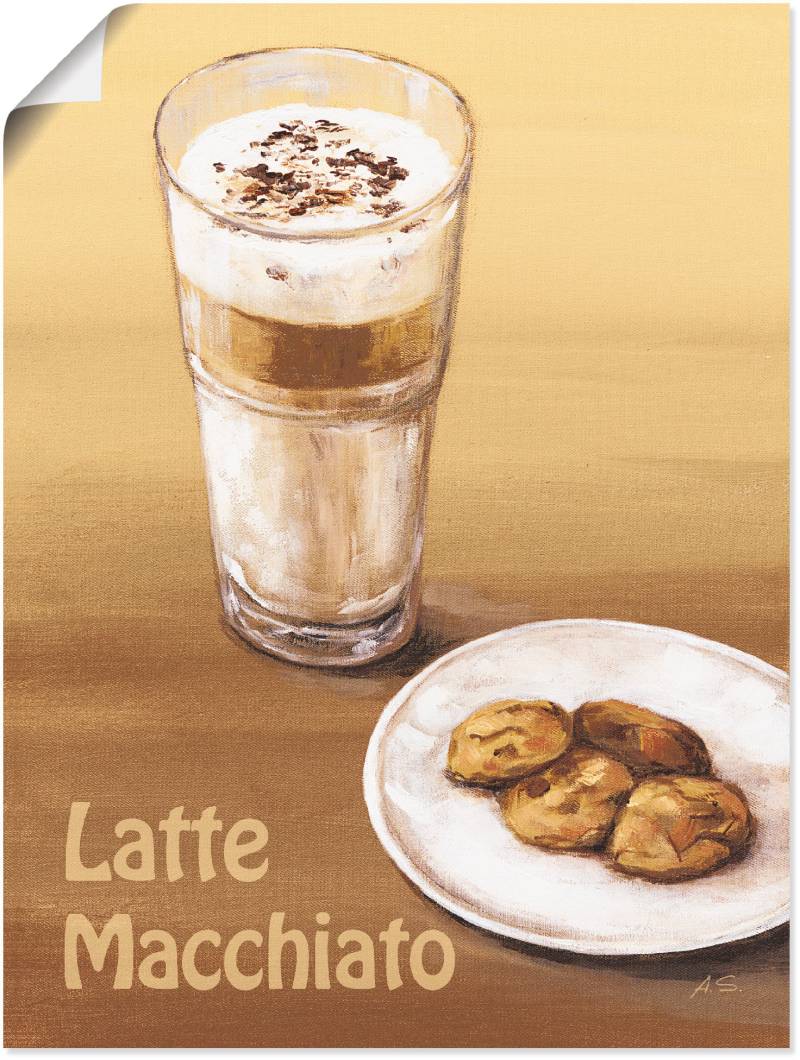 Artland Poster »Latte Macchiato III«, Getränke, (1 St.), als Alubild, Leinwandbild, Wandaufkleber oder Poster in versch. Grössen von Artland