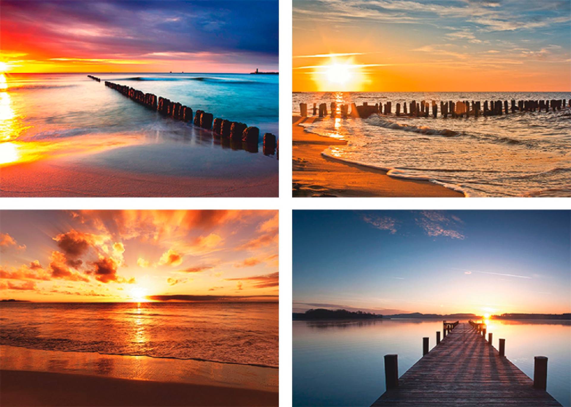 Artland Poster »Ostsee Strand Sonne Sonnenuntergang«, Strand, (4 St.), Poster, Wandbild, Bild, Wandposter Artland Poster »Ostsee Strand Sonne Sonnenuntergang«, Strand, (4 St.), Poster, Wandbild, Bild, Wandposter von Artland