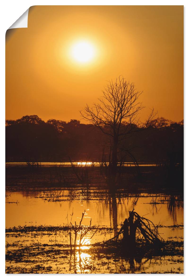 Artland Poster »Sonnenuntergang II«, Afrika, (1 St.), als Alubild, Leinwandbild, Wandaufkleber oder Poster in versch. Grössen von Artland