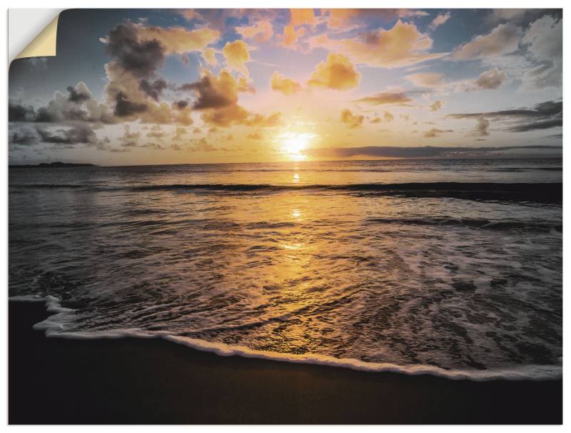 Artland Poster »Tropischer Sonnenuntergang am Strand«, Sonnenaufgang & -untergang, (1 St.), als Leinwandbild, Wandaufkleber oder Poster in versch. Grössen von Artland