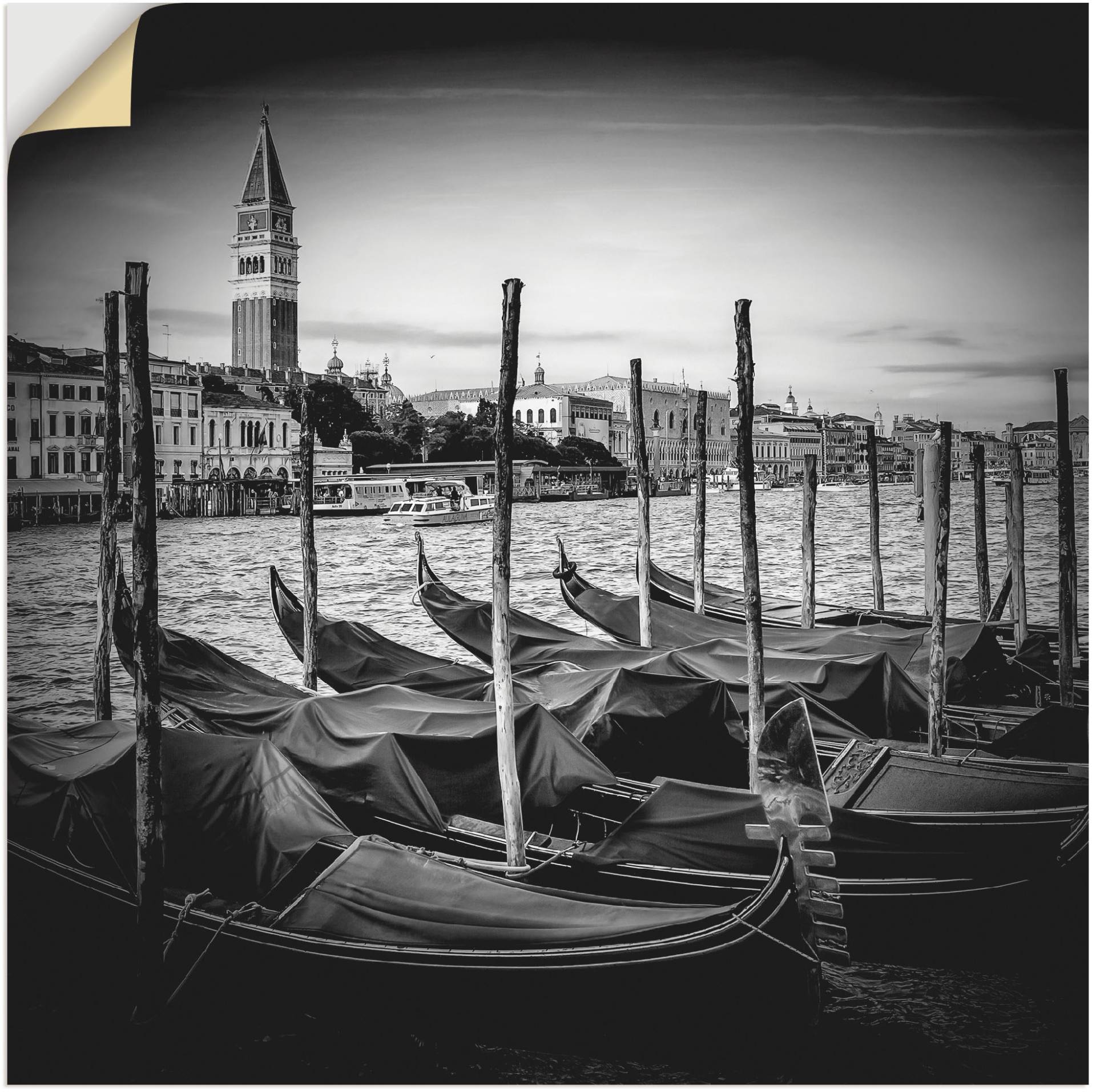 Artland Poster »Venedig Canal Grande & Markusturm II«, Italien, (1 St.), als Alubild, Leinwandbild, Wandaufkleber oder Poster in versch. Grössen von Artland