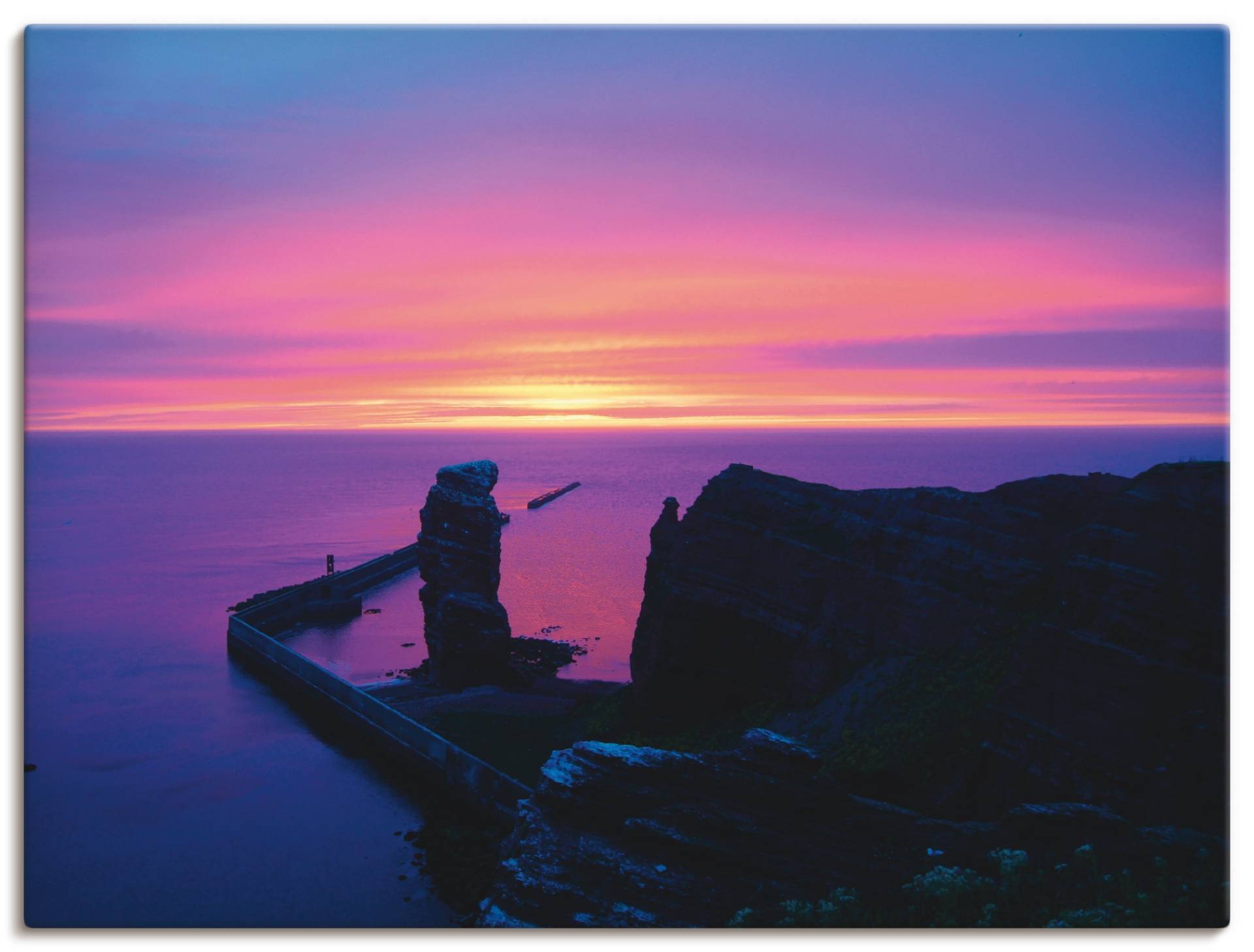 Artland Wandbild »Abend auf Helgoland«, Sonnenaufgang & -untergang, (1 St.), als Leinwandbild, Wandaufkleber oder Poster in versch. Grössen von Artland