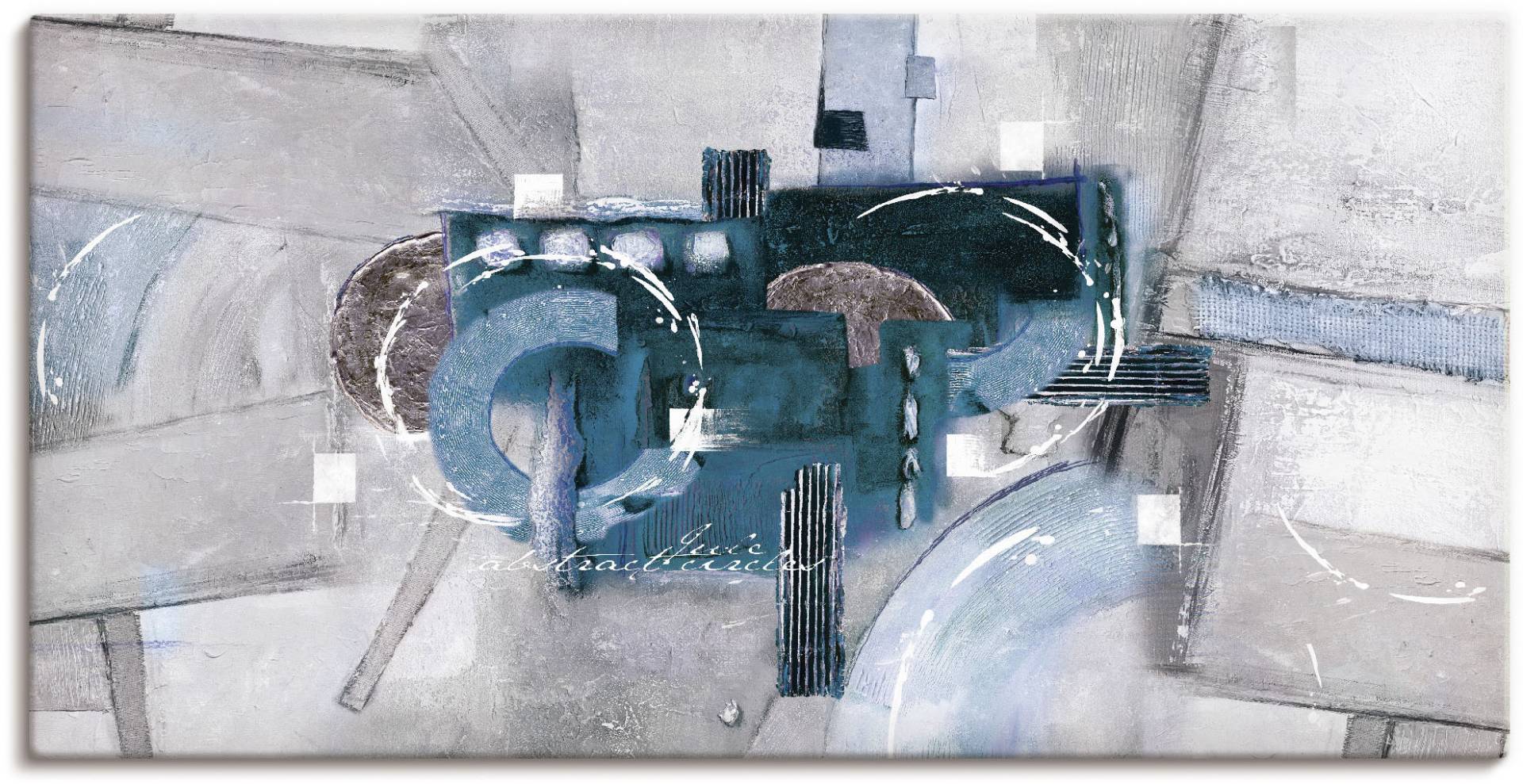 Artland Wandbild »Abstrakte blaue Kreise«, Gegenstandslos, (1 St.), als Alubild, Outdoorbild, Leinwandbild, Poster, Wandaufkleber von Artland