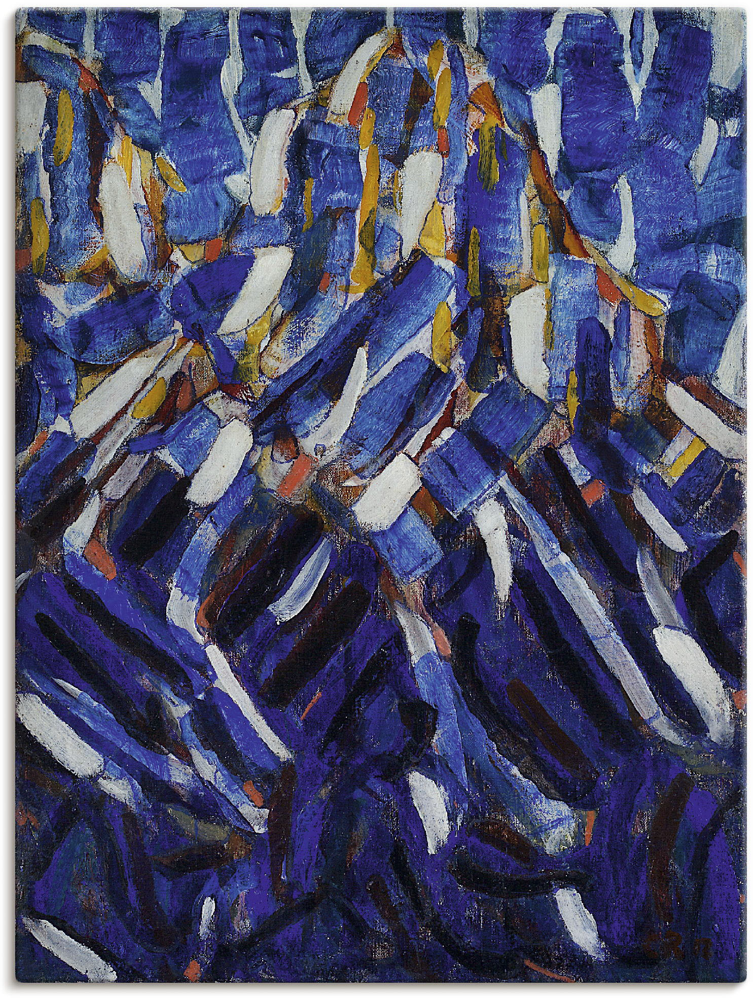 Artland Leinwandbild »Abstraktion (Der blaue Berg). 1912«, Gegenstandslos, (1 St.), auf Keilrahmen gespannt von Artland