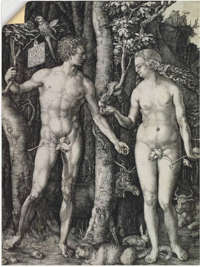 Artland Wandbild »Adam und Eva. 1504«, Religion, (1 St.), als Leinwandbild, Poster in verschied. Grössen von Artland