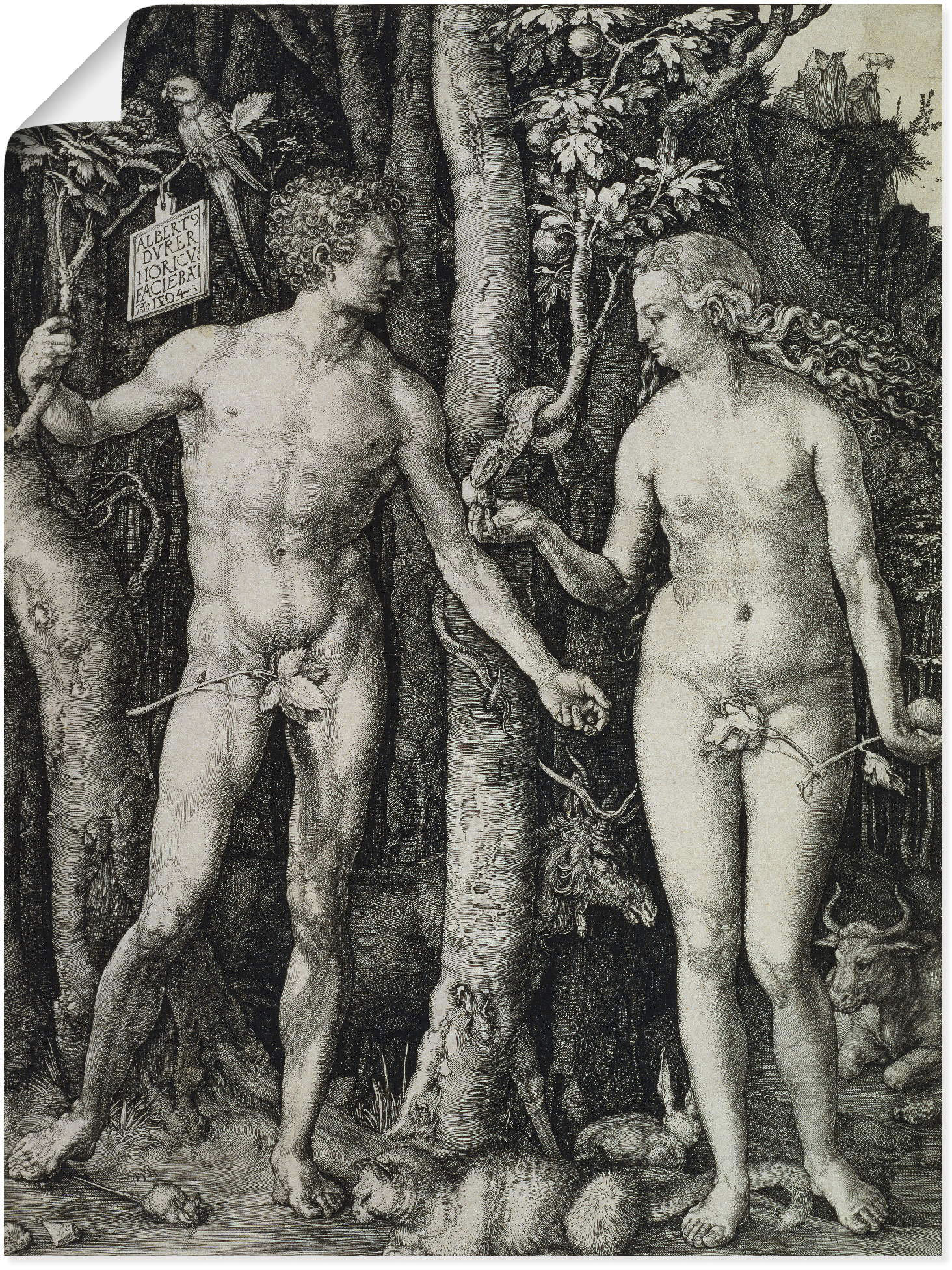 Artland Wandbild »Adam und Eva. 1504«, Religion, (1 St.), als Leinwandbild, Poster in verschied. Grössen von Artland