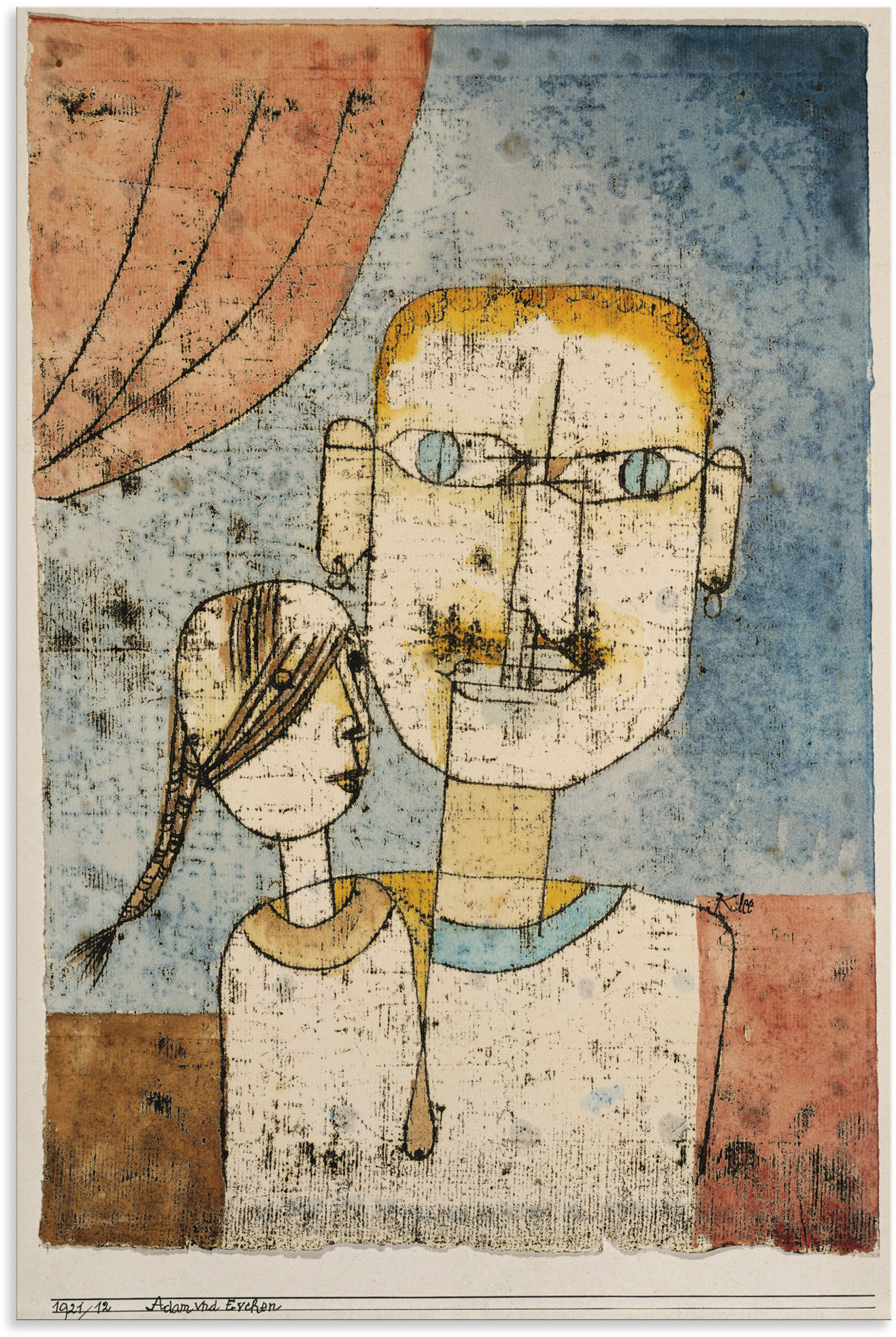 Artland Wandbild »Adam und Evchen. 1921«, Gegenstandslos, (1 St.), als Alubild, Leinwandbild, Wandaufkleber oder Poster in versch. Grössen von Artland