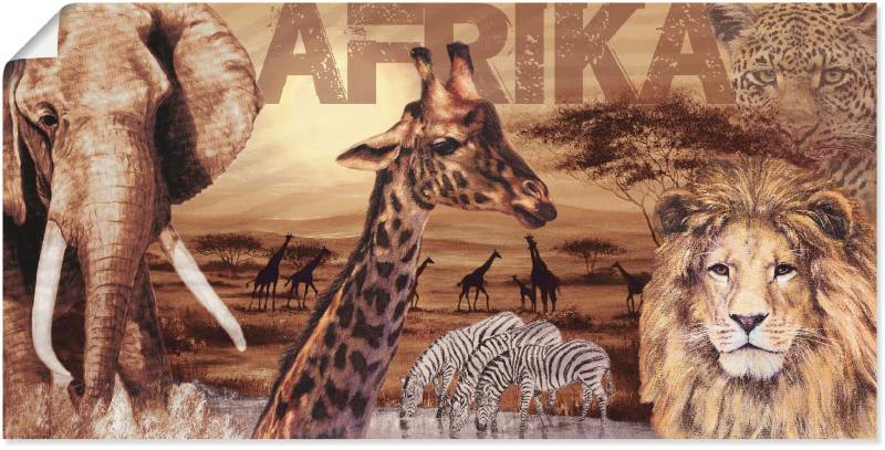 Artland Wandbild »Afrika«, Wildtiere, (1 St.), als Alubild, Outdoorbild, Leinwandbild, Poster, Wandaufkleber von Artland