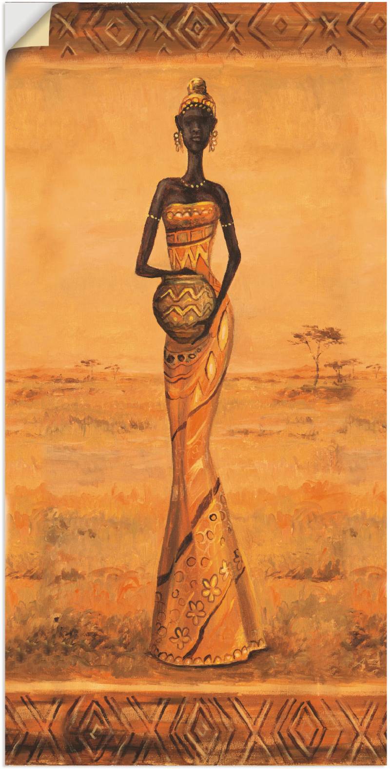 Artland Wandbild »Afrikanische Eleganz III«, Frau, (1 St.), als Alubild, Outdoorbild, Leinwandbild, Wandaufkleber, versch. Grössen von Artland