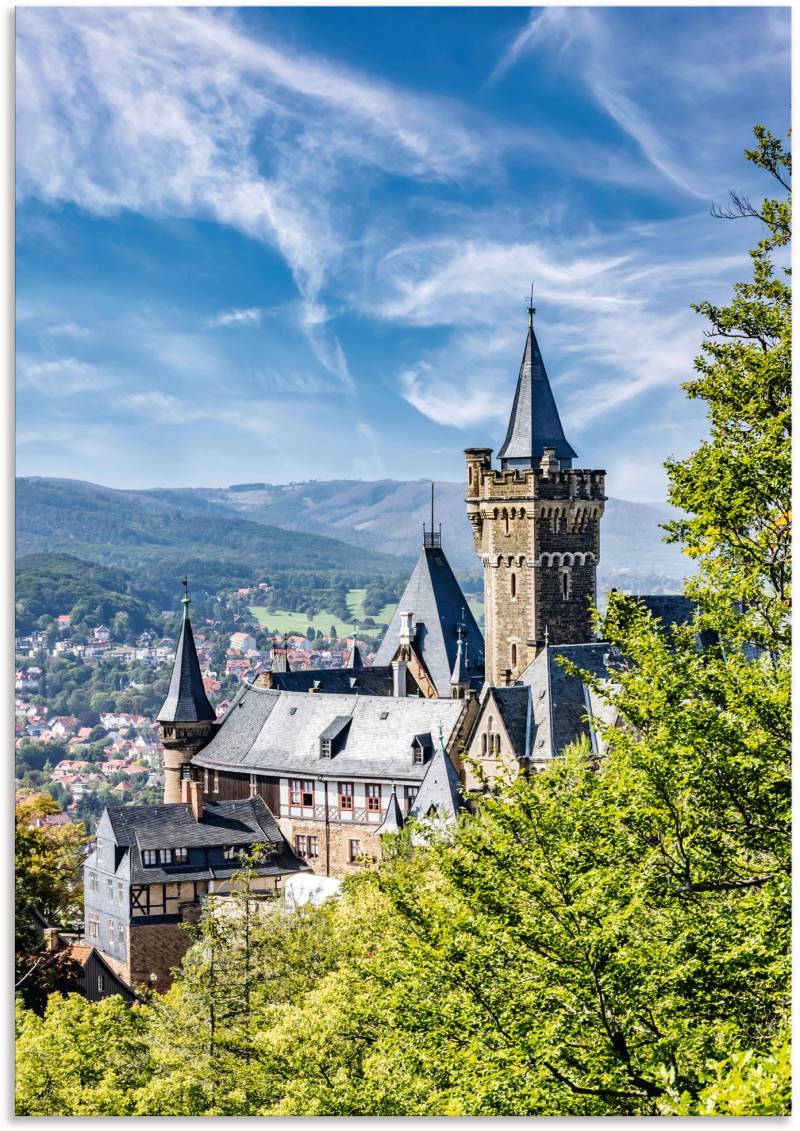 Artland Wandbild »Agnesberg das Schloss Wernigerode«, Deutschland, (1 St.), als Alubild, Leinwandbild, Wandaufkleber oder Poster in versch. Grössen von Artland