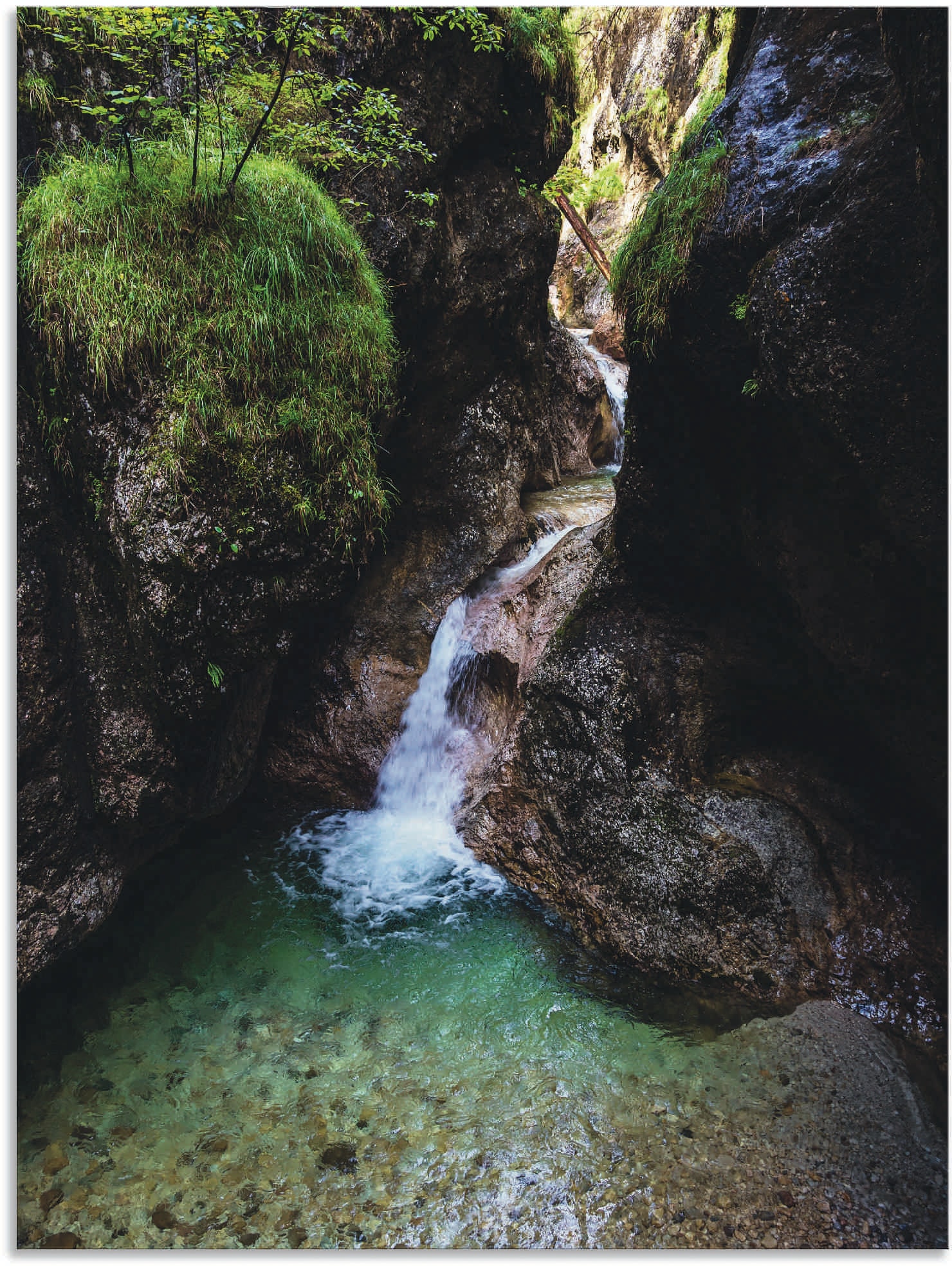 Artland Alu-Dibond-Druck »Almbachklamm im Berchtesgadener Land II«, Gewässer, (1 St.), für Innen- und Aussenbereich geeignet, Outdoorbild von Artland