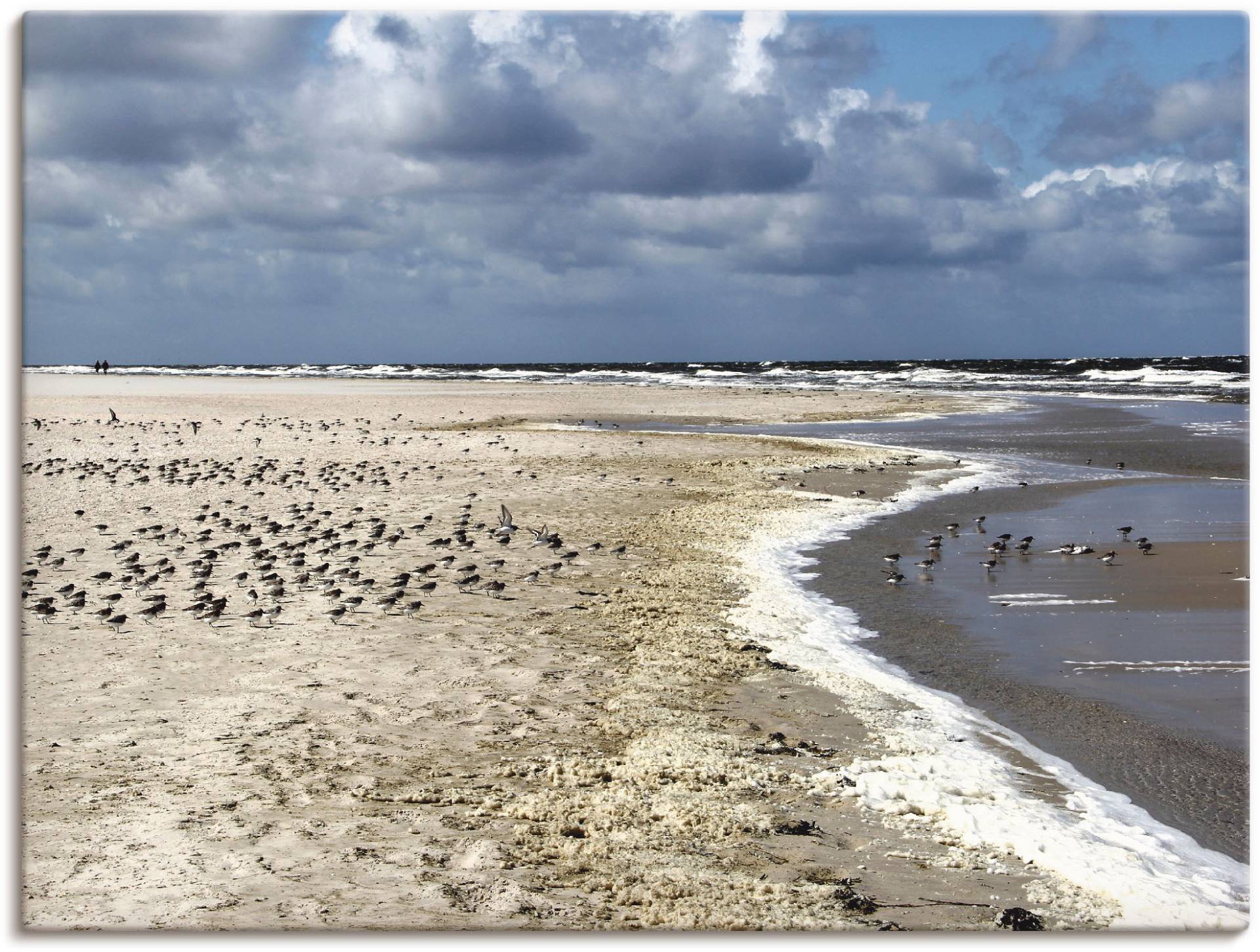 Artland Leinwandbild »Am schönen Nordseestrand«, Strand, (1 St.), auf Keilrahmen gespannt von Artland