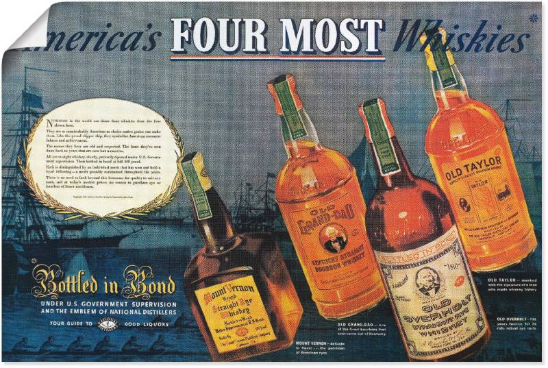 Artland Wandbild »Amerikanischer Whiskey, 1938«, Ausstellungsplakate, (1 St.), als Alubild, Outdoorbild, Poster in verschied. Grössen von Artland