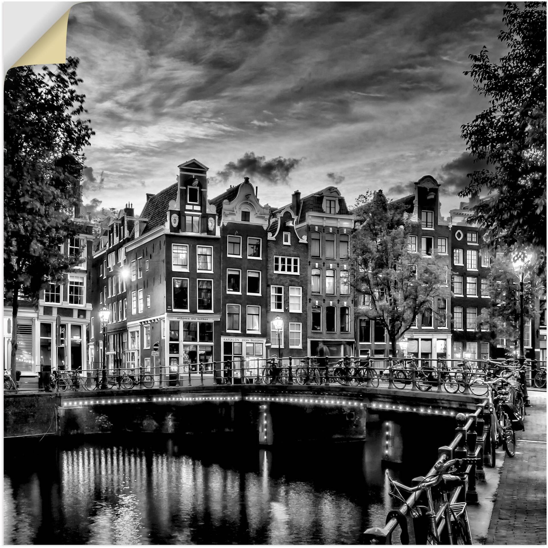 Artland Wandbild »Amsterdam Abendidylle«, Amsterdam, (1 St.), als Leinwandbild, Poster, Wandaufkleber in verschied. Grössen von Artland