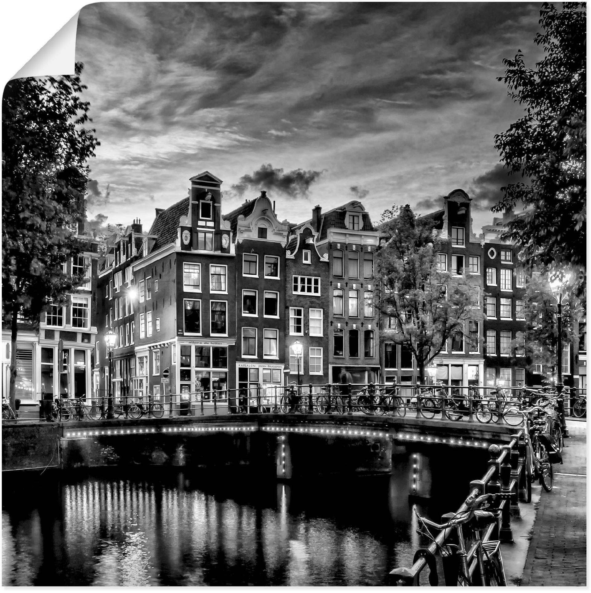 Artland Wandbild »Amsterdam Abendidylle«, Amsterdam, (1 St.), als Leinwandbild, Poster, Wandaufkleber in verschied. Grössen von Artland