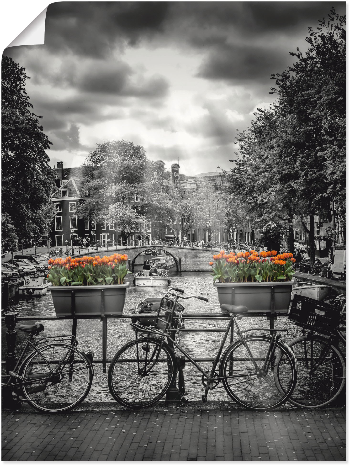 Artland Wandbild »Amsterdam Herengracht & Sonnenstrahlen«, Fahrräder, (1 St.), als Leinwandbild, Poster in verschied. Grössen Artland Wandbild »Amsterdam Herengracht & Sonnenstrahlen«, Fahrräder, (1 St.), als Leinwandbild, Poster in verschied. Grössen von Artland