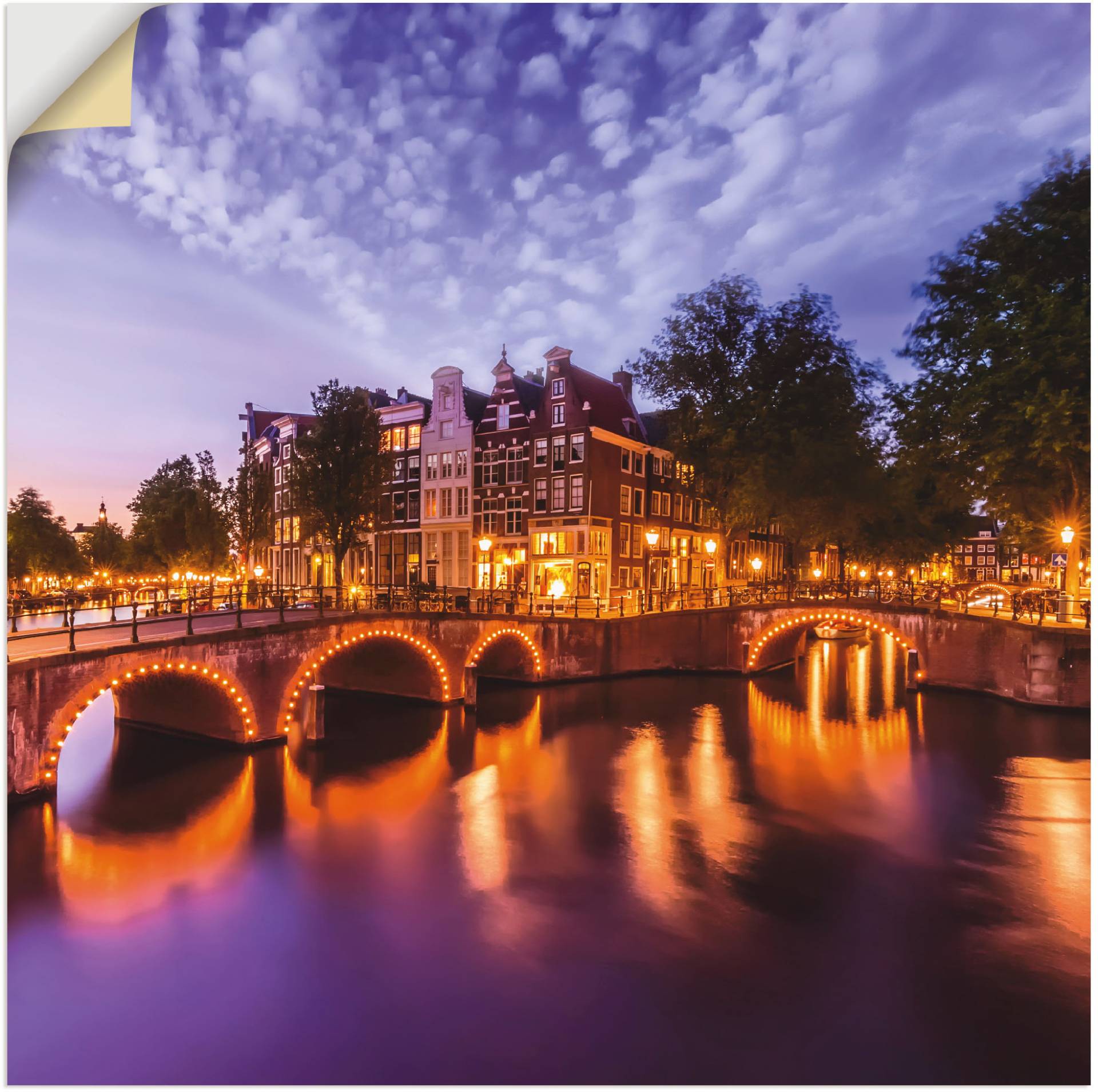 Artland Wandbild »Amsterdam Keizersgracht Leidsegracht«, Niederlande, (1 St.), als Leinwandbild, Poster, Wandaufkleber in verschied. Grössen Artland Wandbild »Amsterdam Keizersgracht Leidsegracht«, Niederlande, (1 St.), als Leinwandbild, Poster, Wandaufkleber in verschied. Grössen von Artland