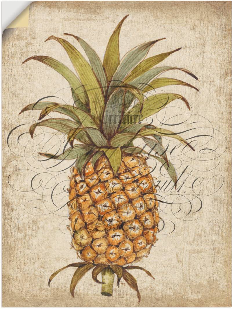 Artland Wandbild »Ananas II«, Lebensmittel, (1 St.), als Alubild, Leinwandbild, Wandaufkleber oder Poster in versch. Grössen von Artland