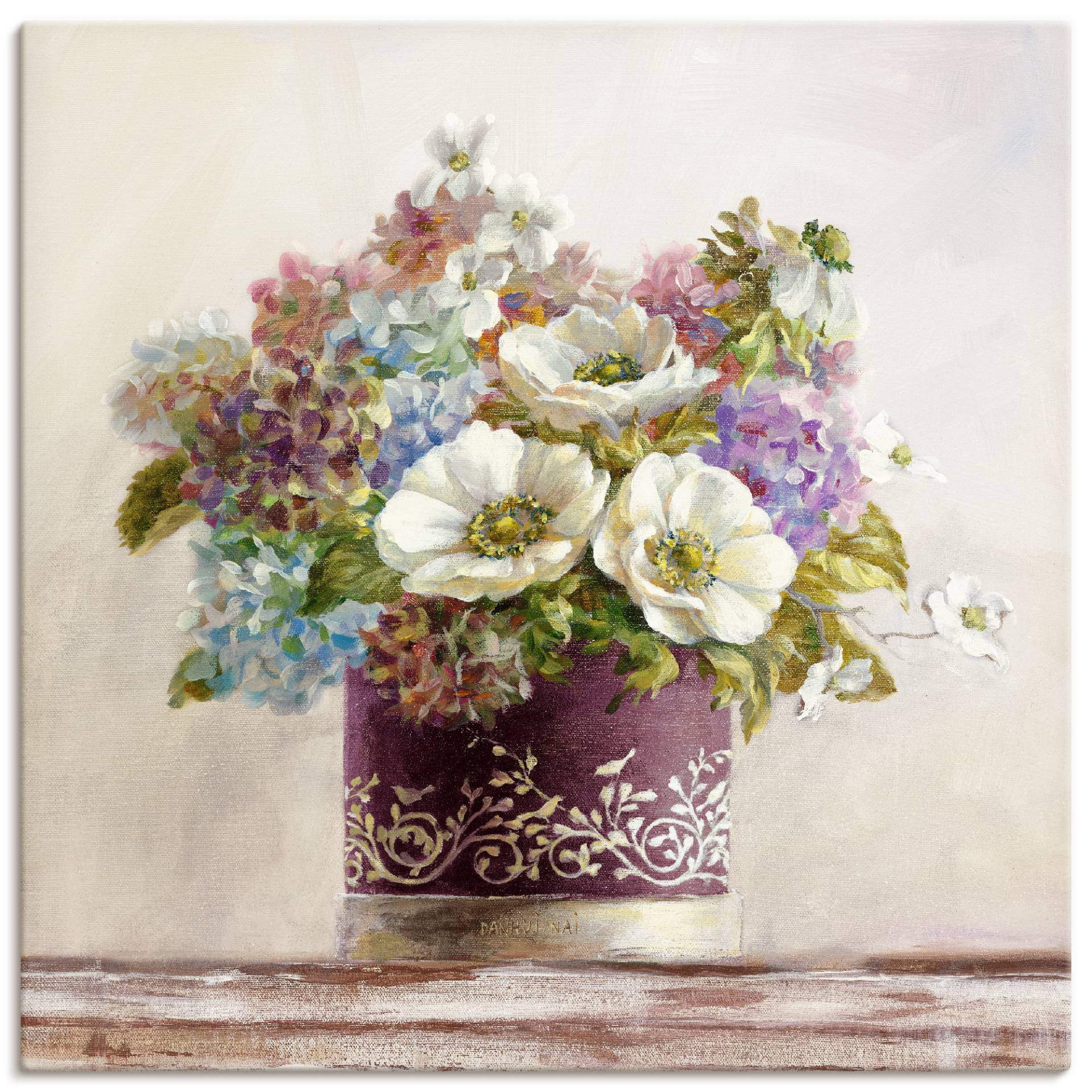 Artland Wandbild »Anemonen in Auberginer Hutschachtel«, Blumen, (1 St.), als Leinwandbild, Poster, Wandaufkleber in verschied. Grössen Artland Wandbild »Anemonen in Auberginer Hutschachtel«, Blumen, (1 St.), als Leinwandbild, Poster, Wandaufkleber in verschied. Grössen von Artland
