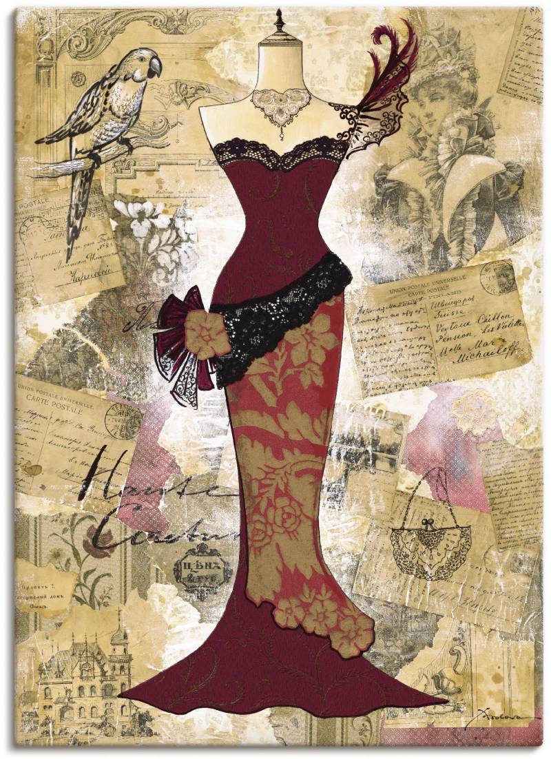 Artland Wandbild »Antikes Kleid - Collage«, Mode, (1 St.), als Alubild, Outdoorbild, Leinwandbild, Poster in verschied. Grössen von Artland