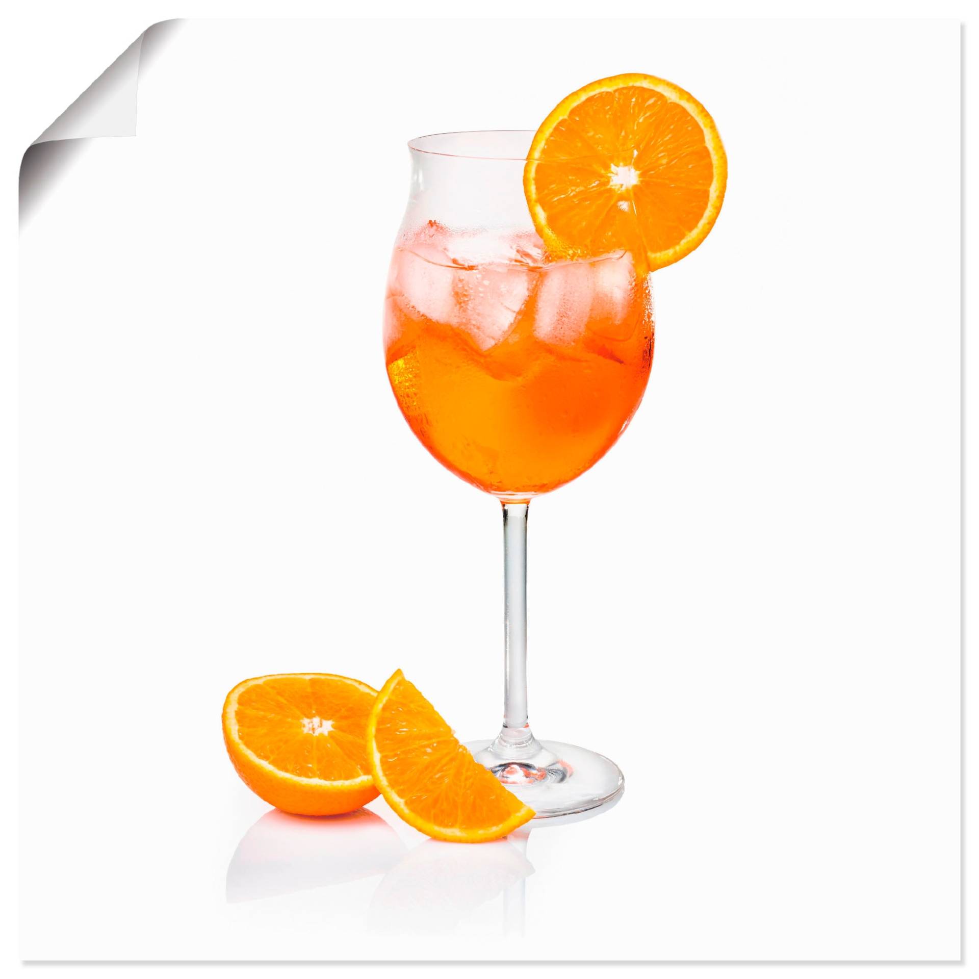 Artland Wandbild »Aperol Spritz mit einer Scheibe Orange«, Getränke, (1 St.), als Alubild, Outdoorbild, Leinwandbild, Poster, Wandaufkleber von Artland