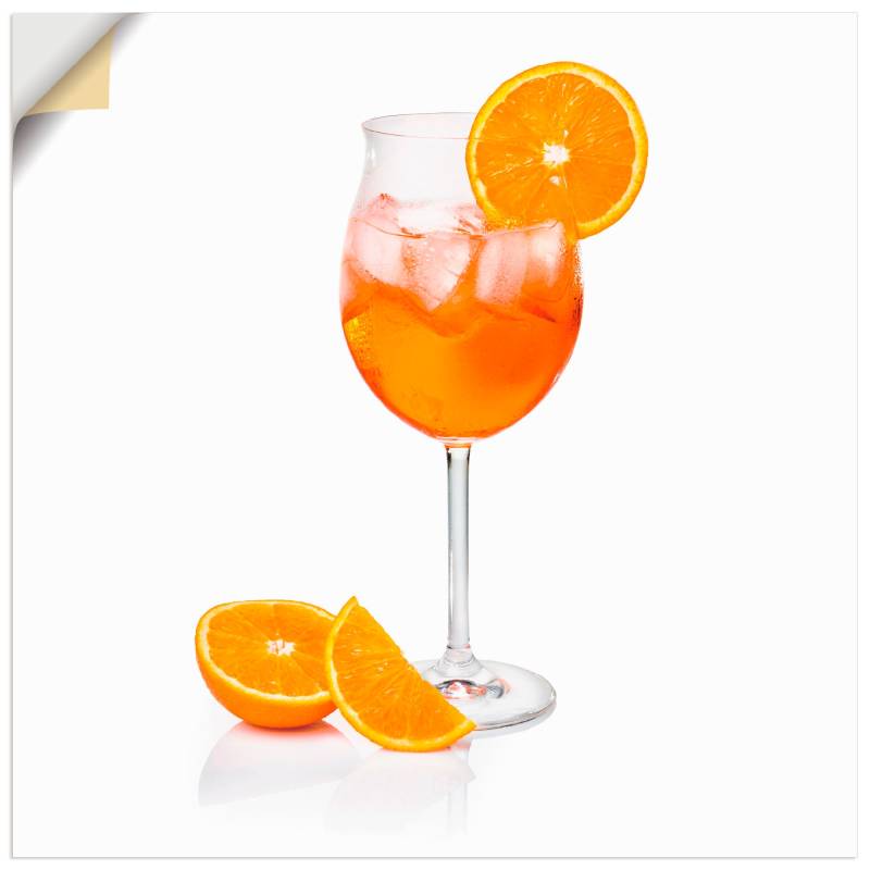 Artland Wandbild »Aperol Spritz mit einer Scheibe Orange«, Getränke, (1 St.), als Alubild, Outdoorbild, Leinwandbild, Poster, Wandaufkleber von Artland