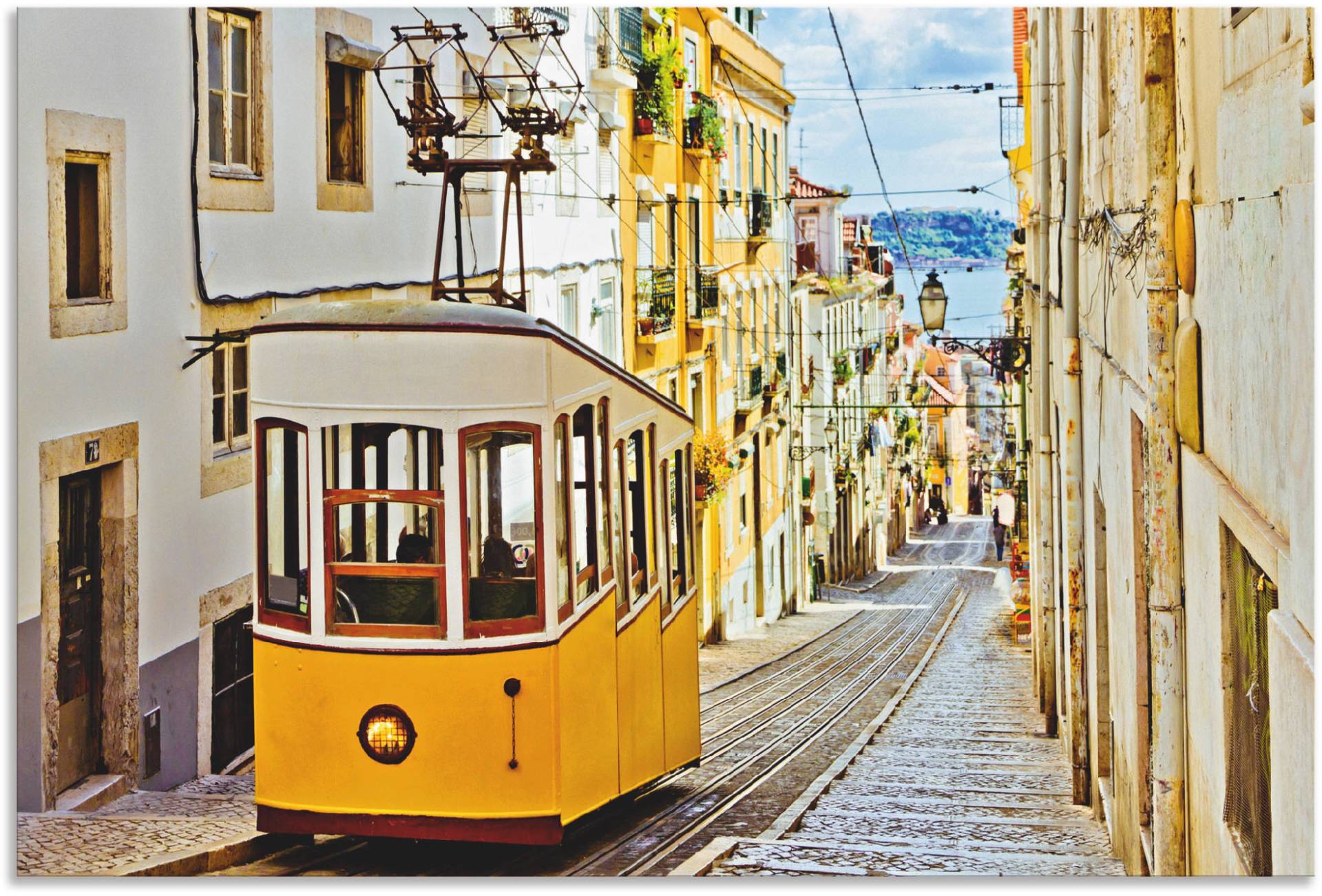 Artland Wandbild »Ascensor da Gloria in Lissabon«, Zugbilder, (1 St.), als Alubild, Leinwandbild, Wandaufkleber oder Poster in versch. Grössen von Artland