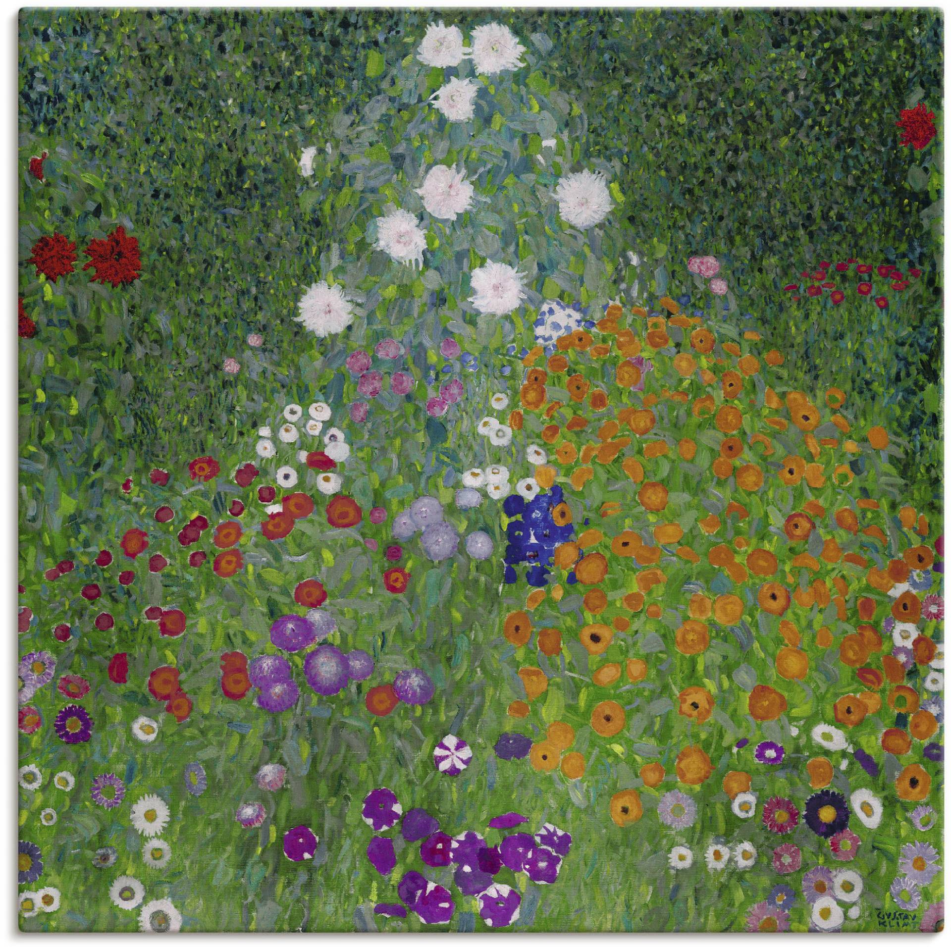 Artland Leinwandbild »Bauerngarten. 1905-07«, Blumenwiese, (1 St.), auf Keilrahmen gespannt von Artland