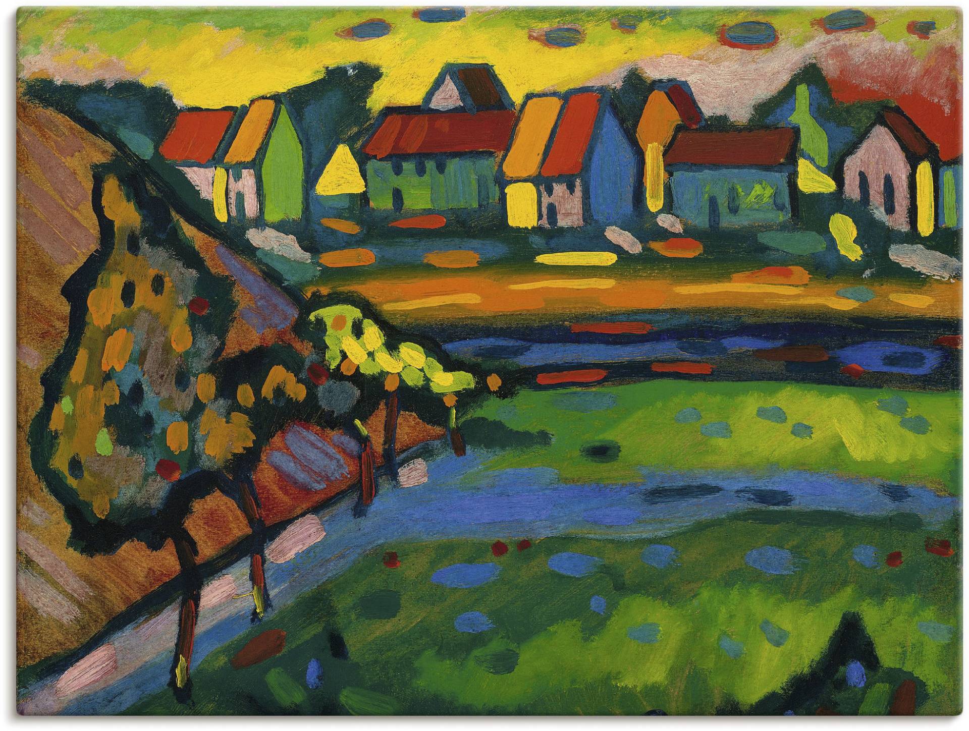 Artland Leinwandbild »Bayerisches Dorf mit Feld. 1908«, Europa, (1 St.), auf Keilrahmen gespannt Artland Leinwandbild »Bayerisches Dorf mit Feld. 1908«, Europa, (1 St.), auf Keilrahmen gespannt von Artland