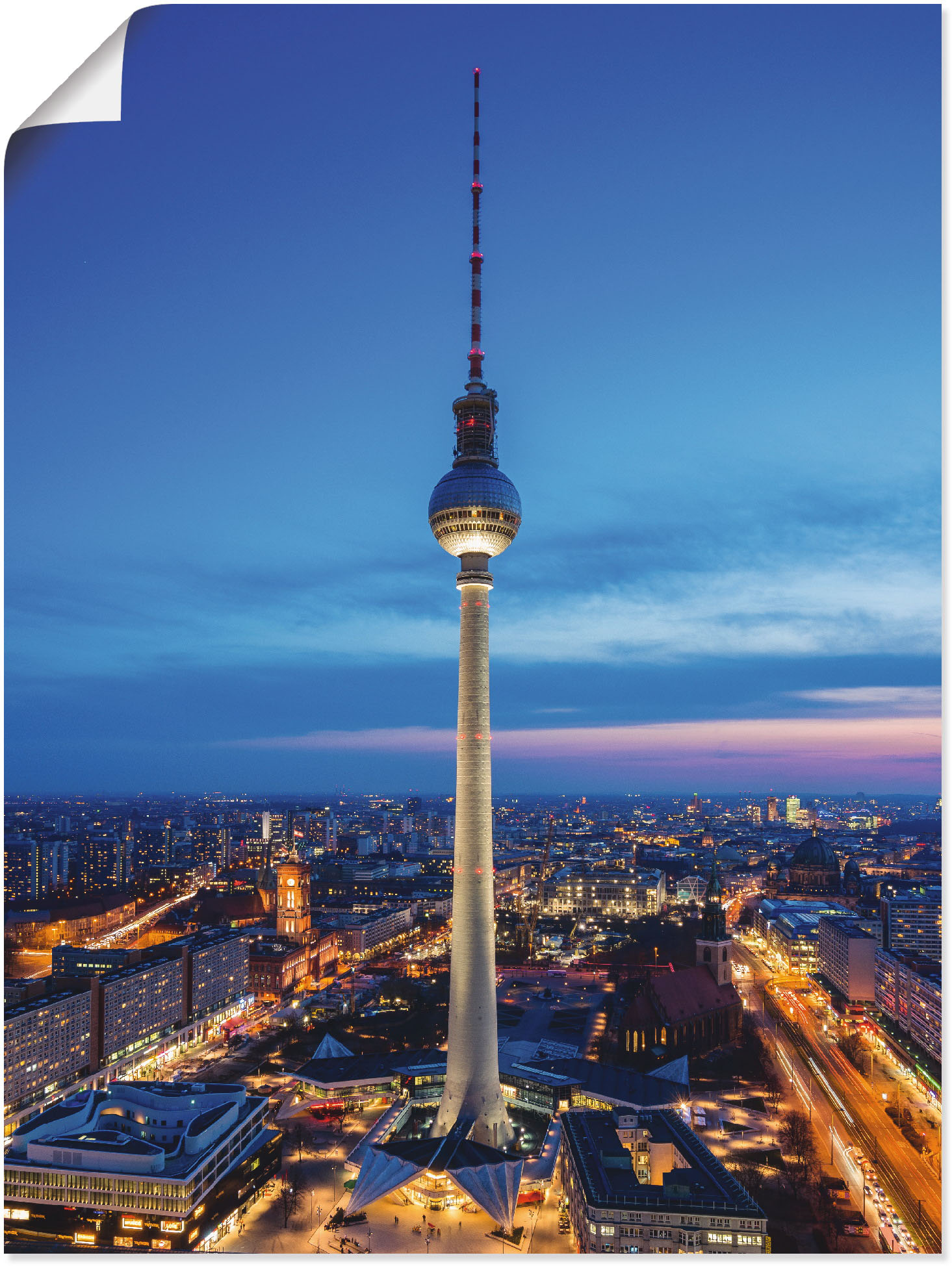 Artland Wandbild »Berlin Fernsehturm«, Deutschland, (1 St.), als Leinwandbild in verschied. Grössen von Artland