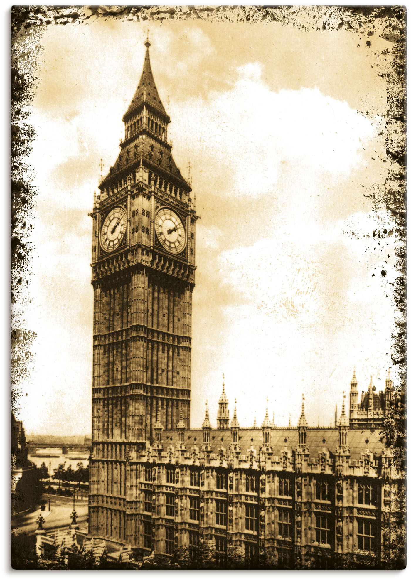 Artland Wandbild »Big Ben - Westminster - London«, Gebäude, (1 St.), als Leinwandbild, Wandaufkleber oder Poster in versch. Grössen von Artland