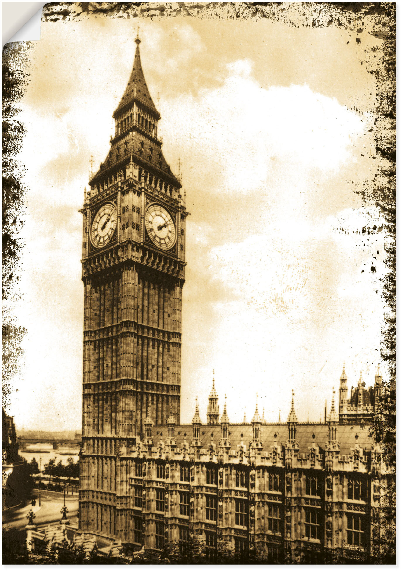 Artland Wandbild »Big Ben - Westminster - London«, Gebäude, (1 St.), als Leinwandbild, Wandaufkleber oder Poster in versch. Grössen von Artland