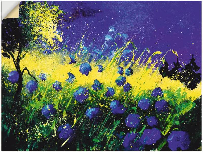 Artland Wandbild »Blaue Blumen«, Blumen, (1 St.), als Alubild, Leinwandbild, Wandaufkleber oder Poster in versch. Grössen von Artland