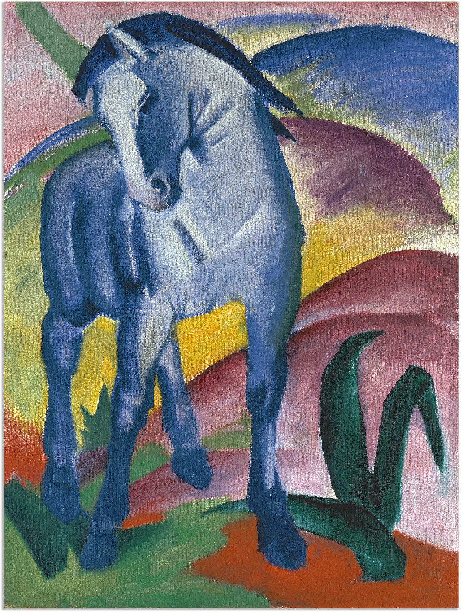 Artland Wandbild »Blaues Pferd I. 1911.«, Haustiere, (1 St.), als Alubild, Outdoorbild, Leinwandbild, Poster, Wandaufkleber von Artland