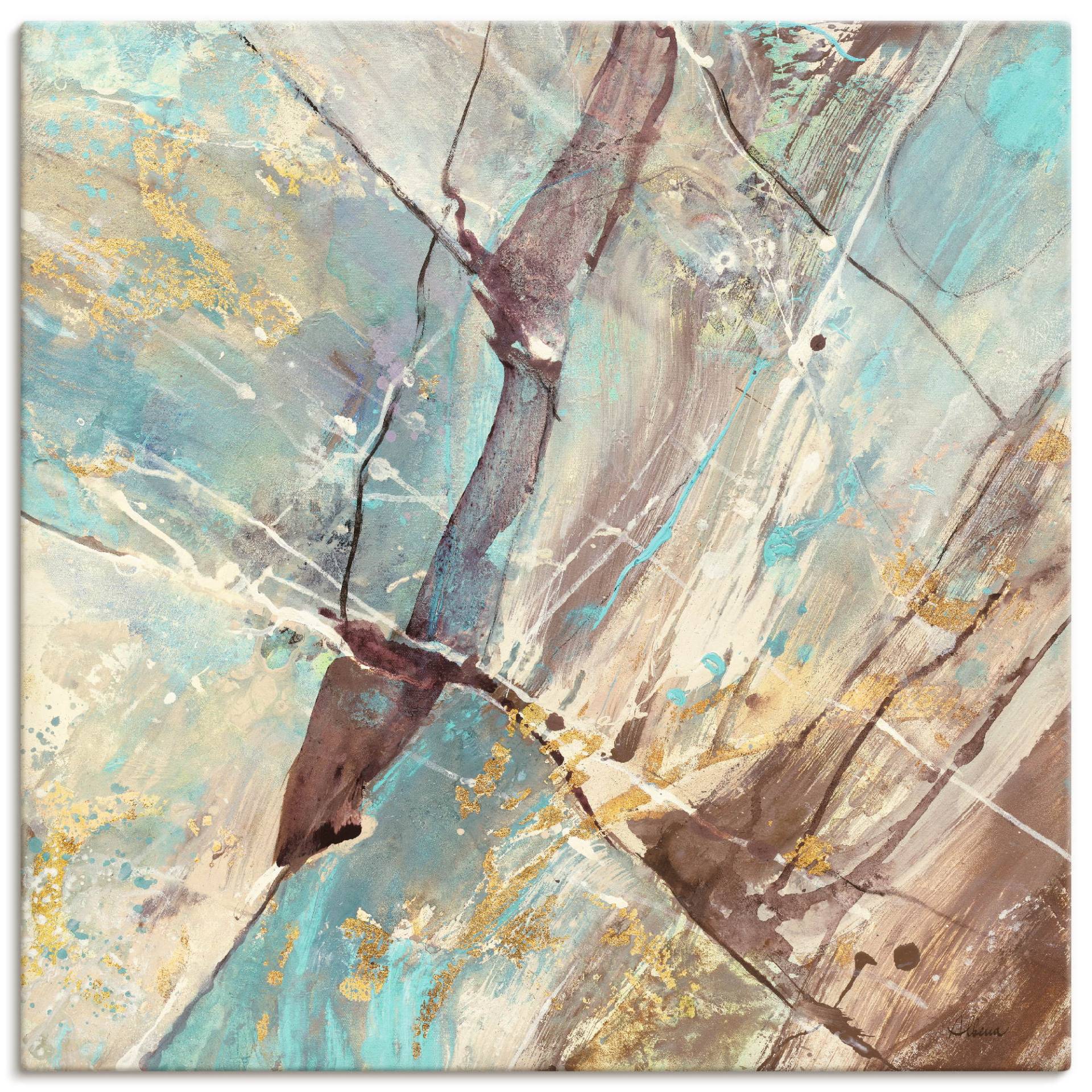 Artland Wandbild »Blaues Wasser II«, Gegenstandslos, (1 St.), als Leinwandbild, Poster in verschied. Grössen Artland Wandbild »Blaues Wasser II«, Gegenstandslos, (1 St.), als Leinwandbild, Poster in verschied. Grössen von Artland