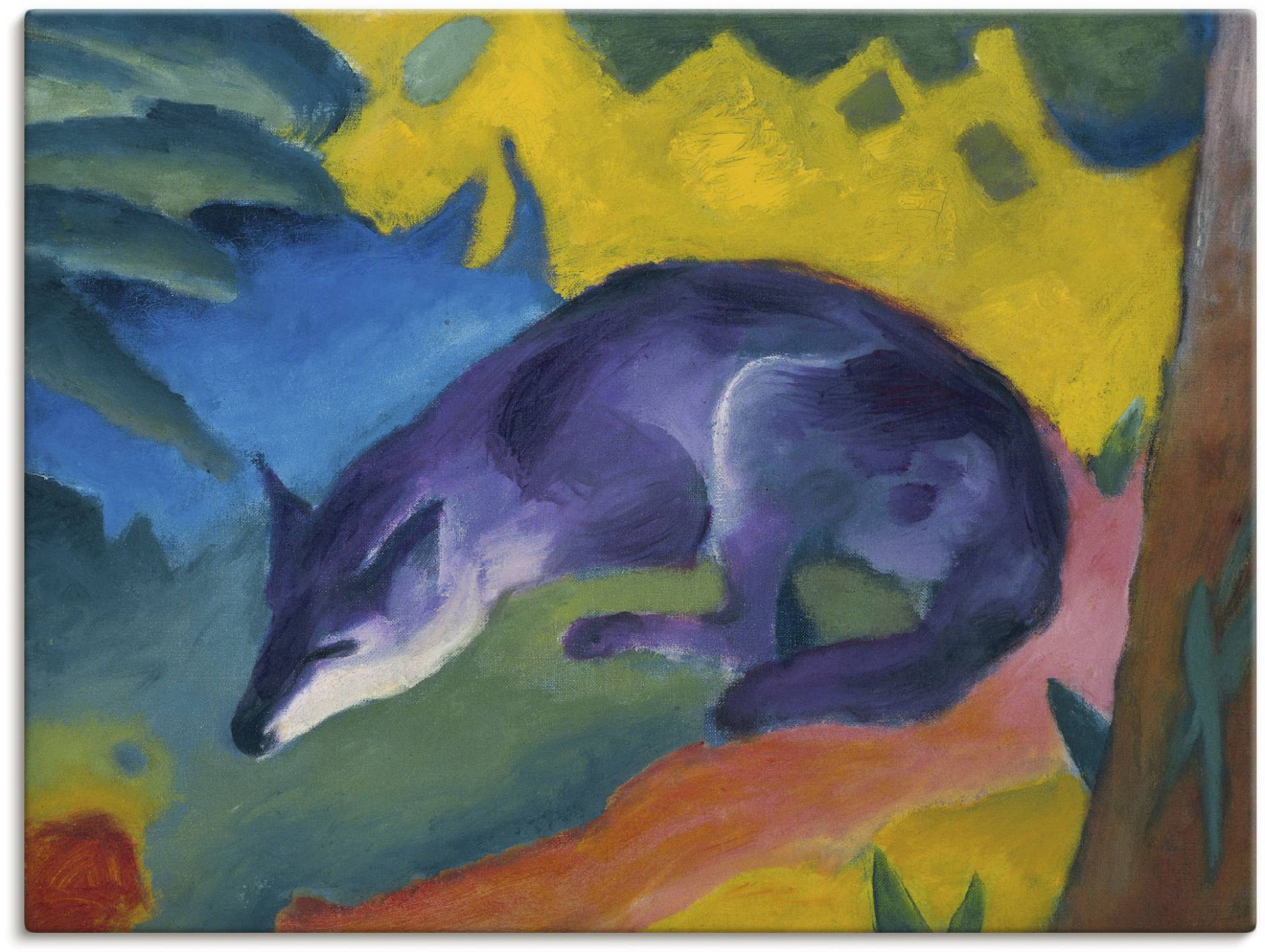 Artland Leinwandbild »Blauschwarzer Fuchs. 1911.«, Wildtiere, (1 St.), auf Keilrahmen gespannt von Artland