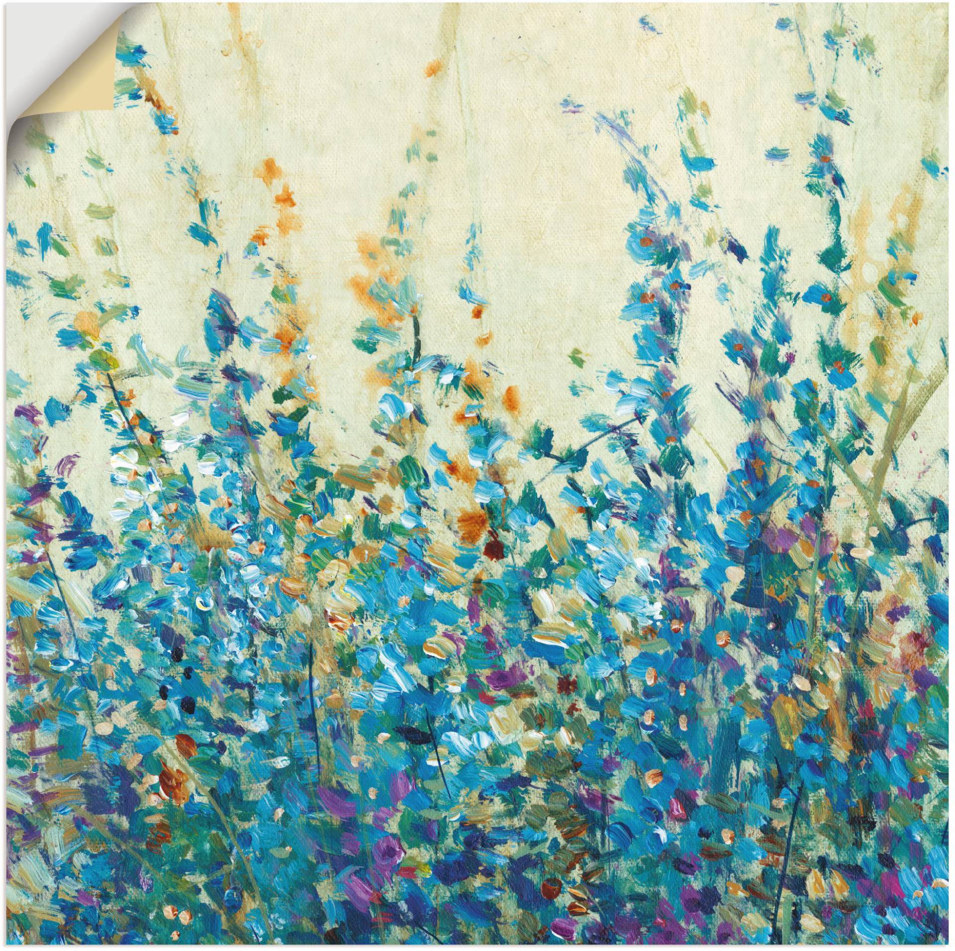 Artland Wandbild »Blautöne II«, Blumenwiese, (1 St.), als Leinwandbild, Wandaufkleber in verschied. Grössen von Artland