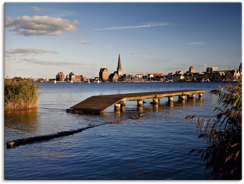 Artland Leinwandbild »Blick auf Rostock«, Deutschland, (1 St.), auf Keilrahmen gespannt von Artland