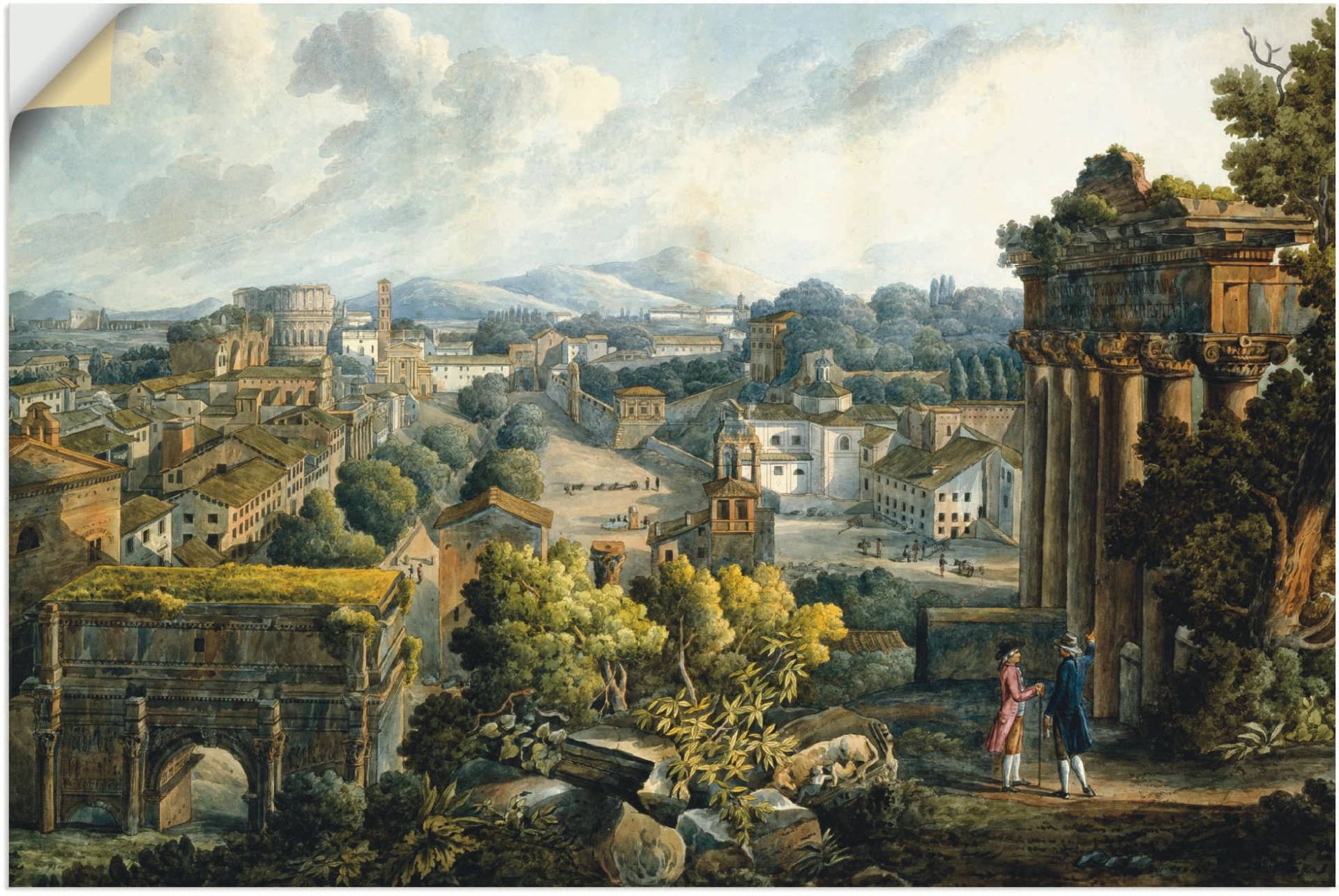 Artland Wandbild »Blick auf das Forum Romanum«, Gebäude, (1 St.), als Alubild, Leinwandbild, Wandaufkleber oder Poster in versch. Grössen von Artland