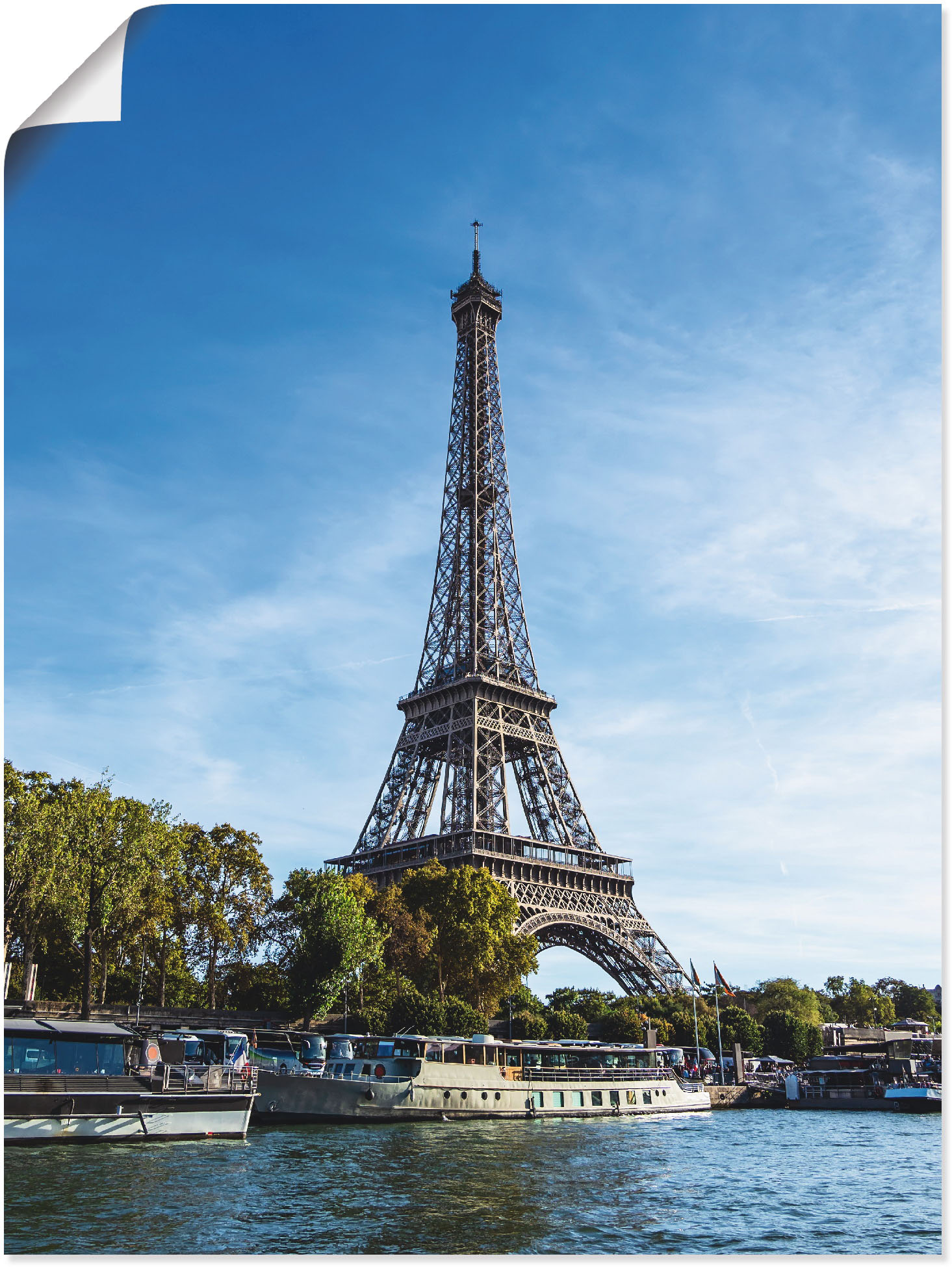 Artland Wandbild »Blick auf den Eiffelturm in Paris I«, Gebäude, (1 St.), als Alubild, Leinwandbild, Wandaufkleber oder Poster in versch. Grössen von Artland