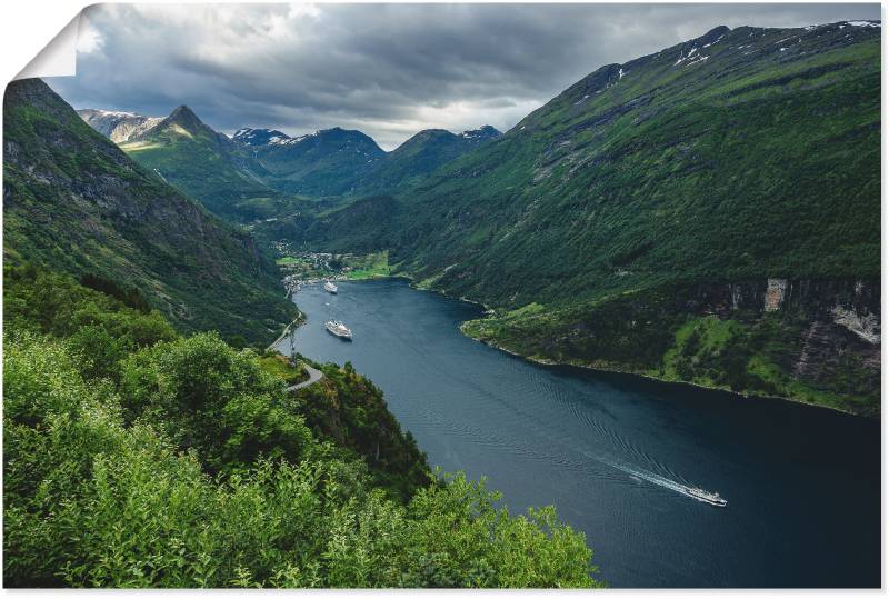 Artland Wandbild »Blick auf den Geirangerfjord Norwegen«, Küste, (1 St.), als Alubild, Outdoorbild, Leinwandbild, Poster in verschied. Grössen von Artland